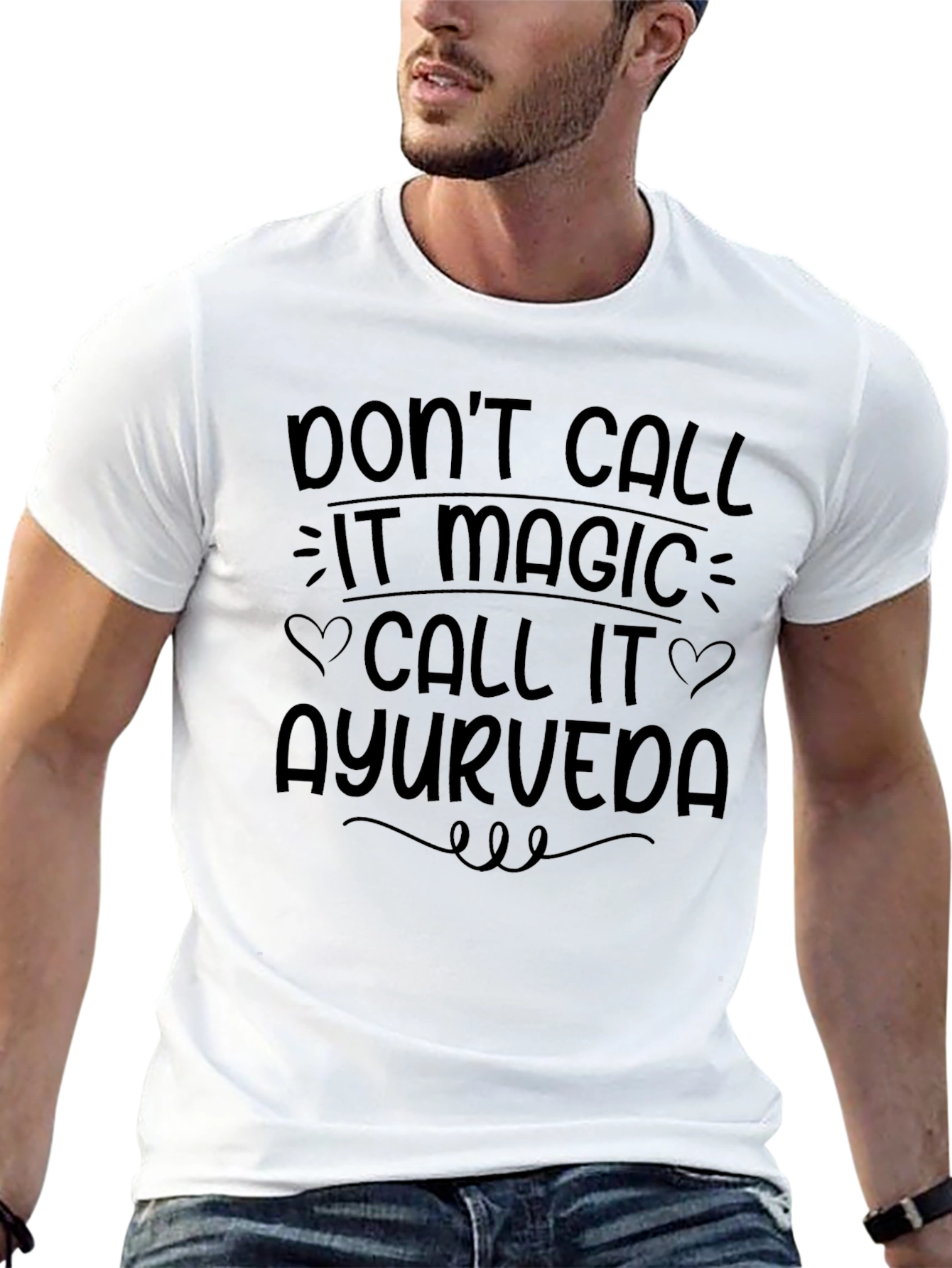 Ayurveda Magic Tee - Stylish Comfortable Black T-Shirt