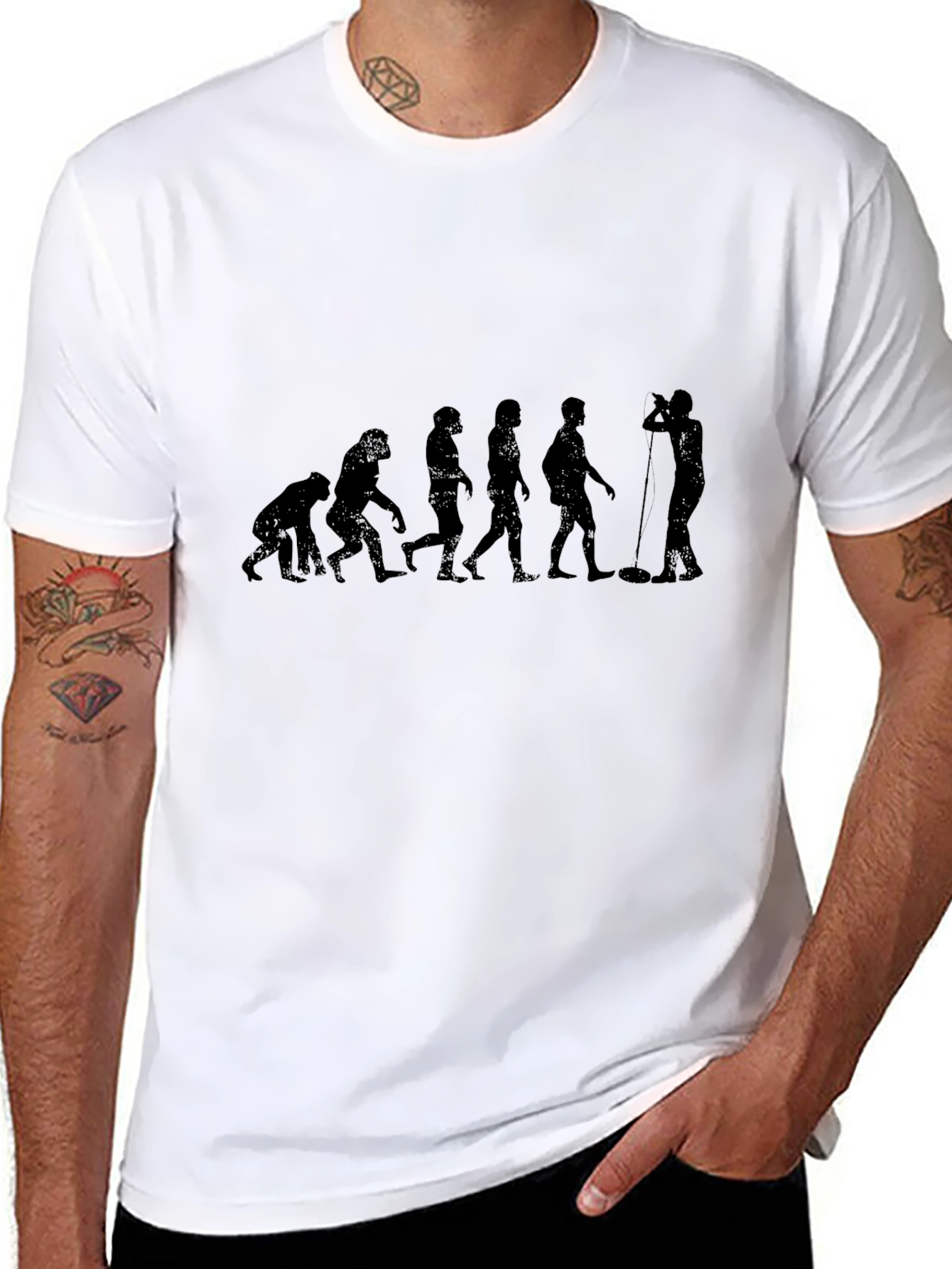 Evolution of Sound Man Black T-Shirt