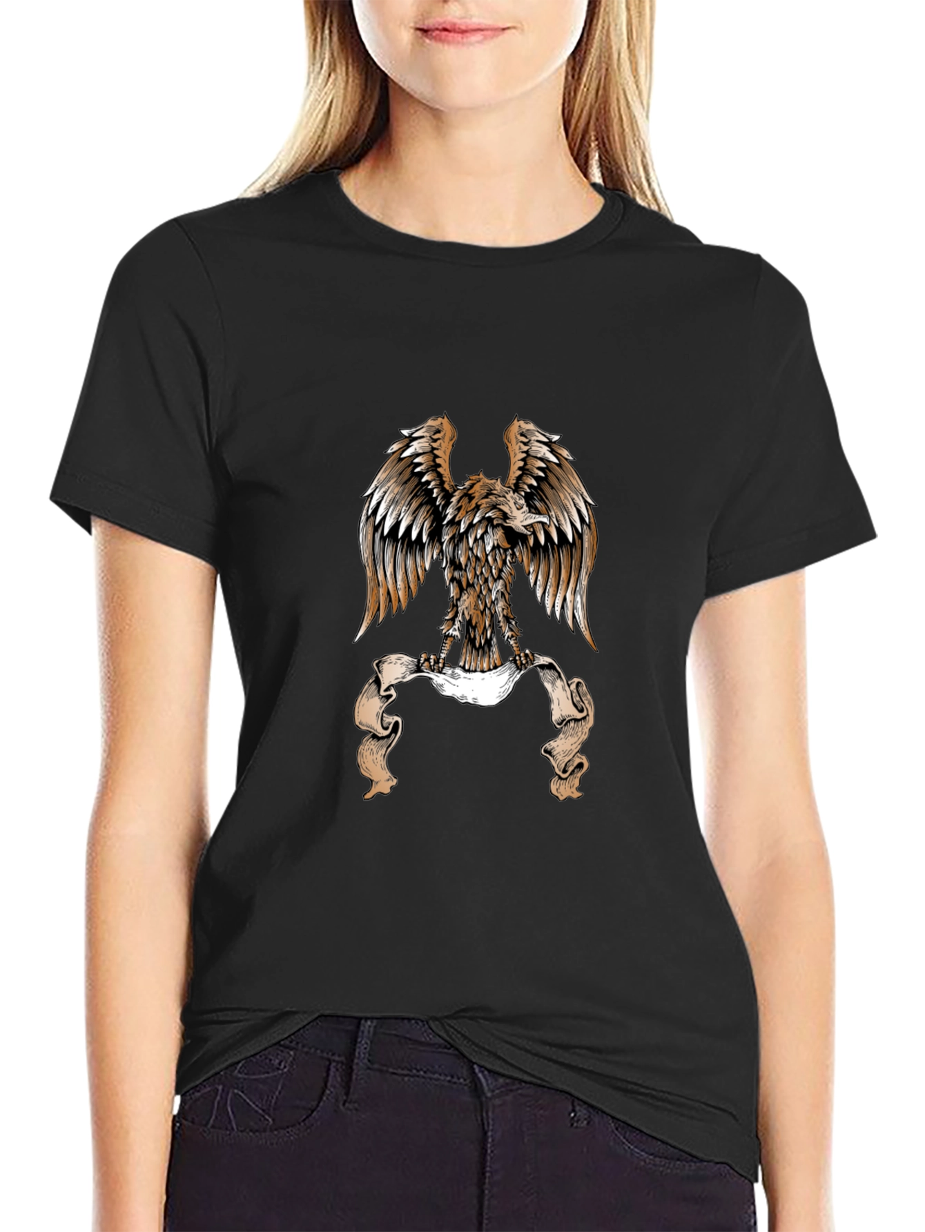 Eagle Graphic Black T-Shirt - Bold Design