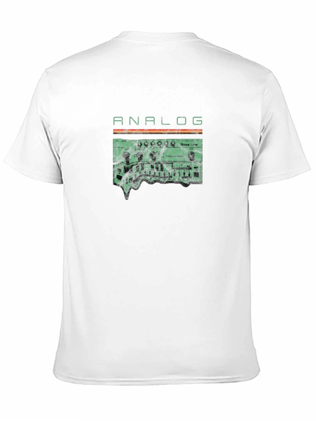 Analog Synth Graphic T-Shirt - Black