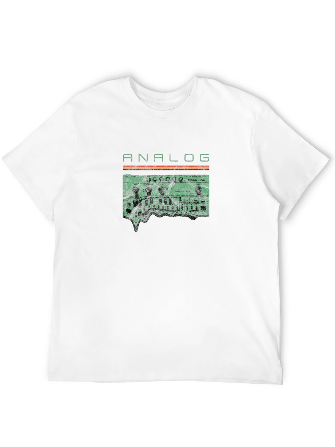 Analog Synth Graphic T-Shirt - Black