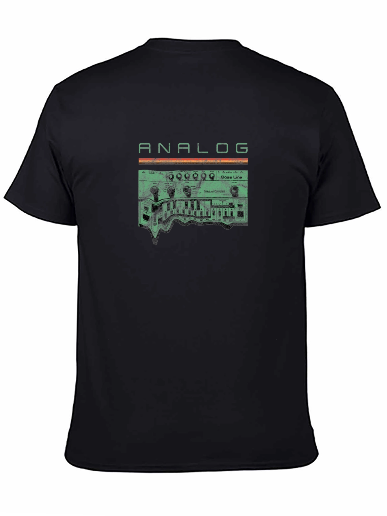 Analog Synth Graphic T-Shirt - Black