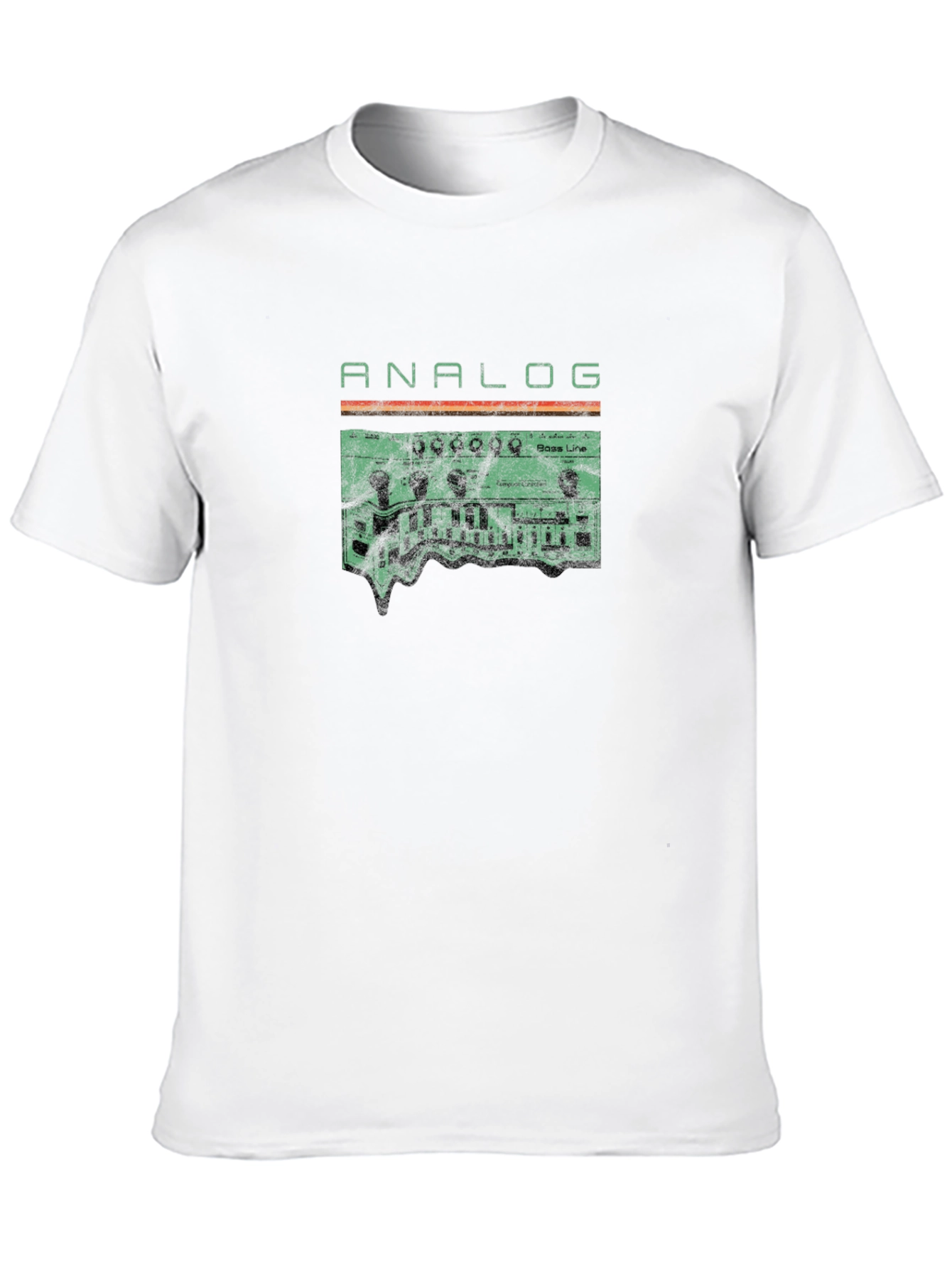 Analog Synth Graphic T-Shirt - Black