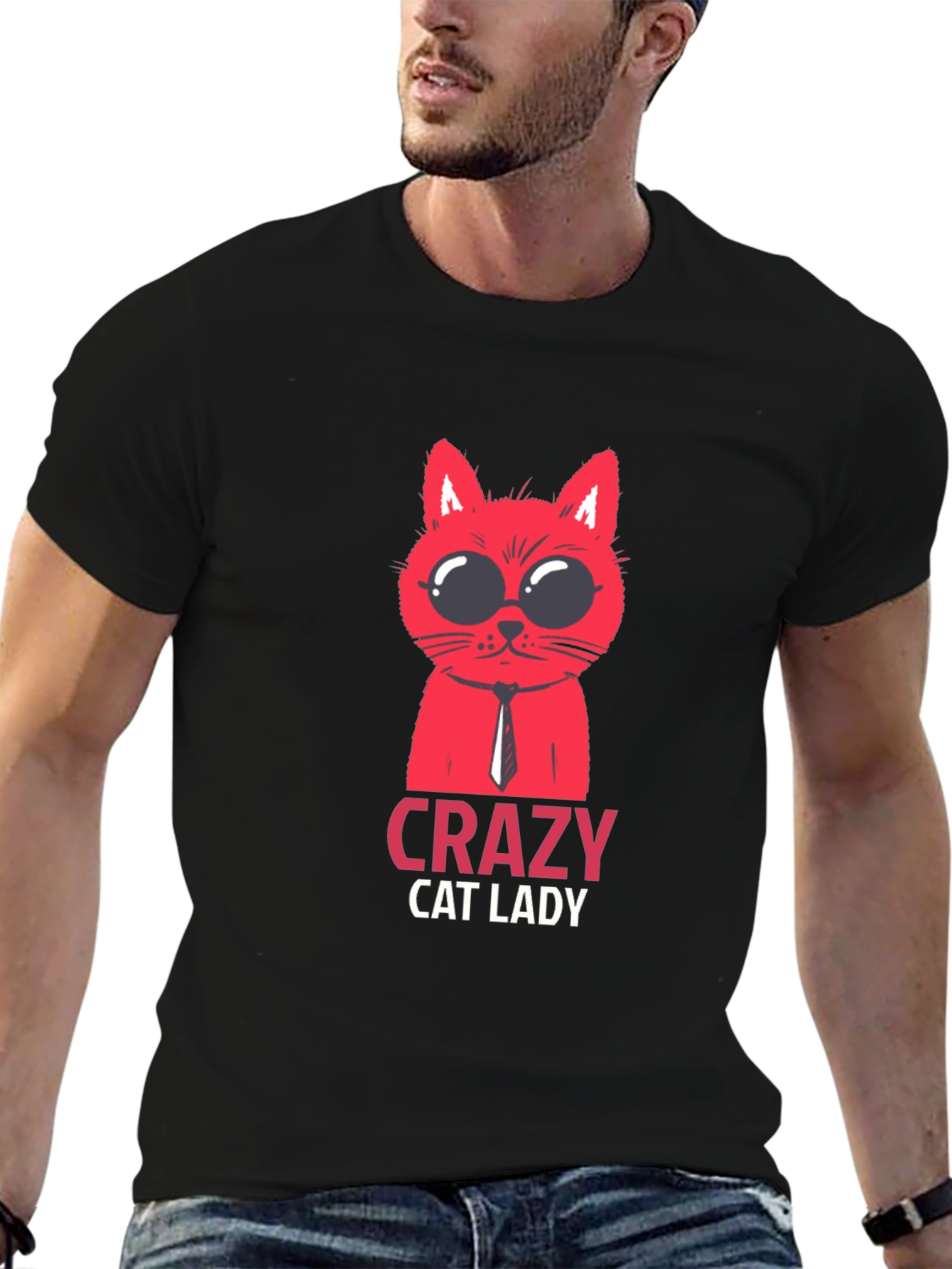 Crazy Cat Lady T-Shirt - Fun Novelty Tee