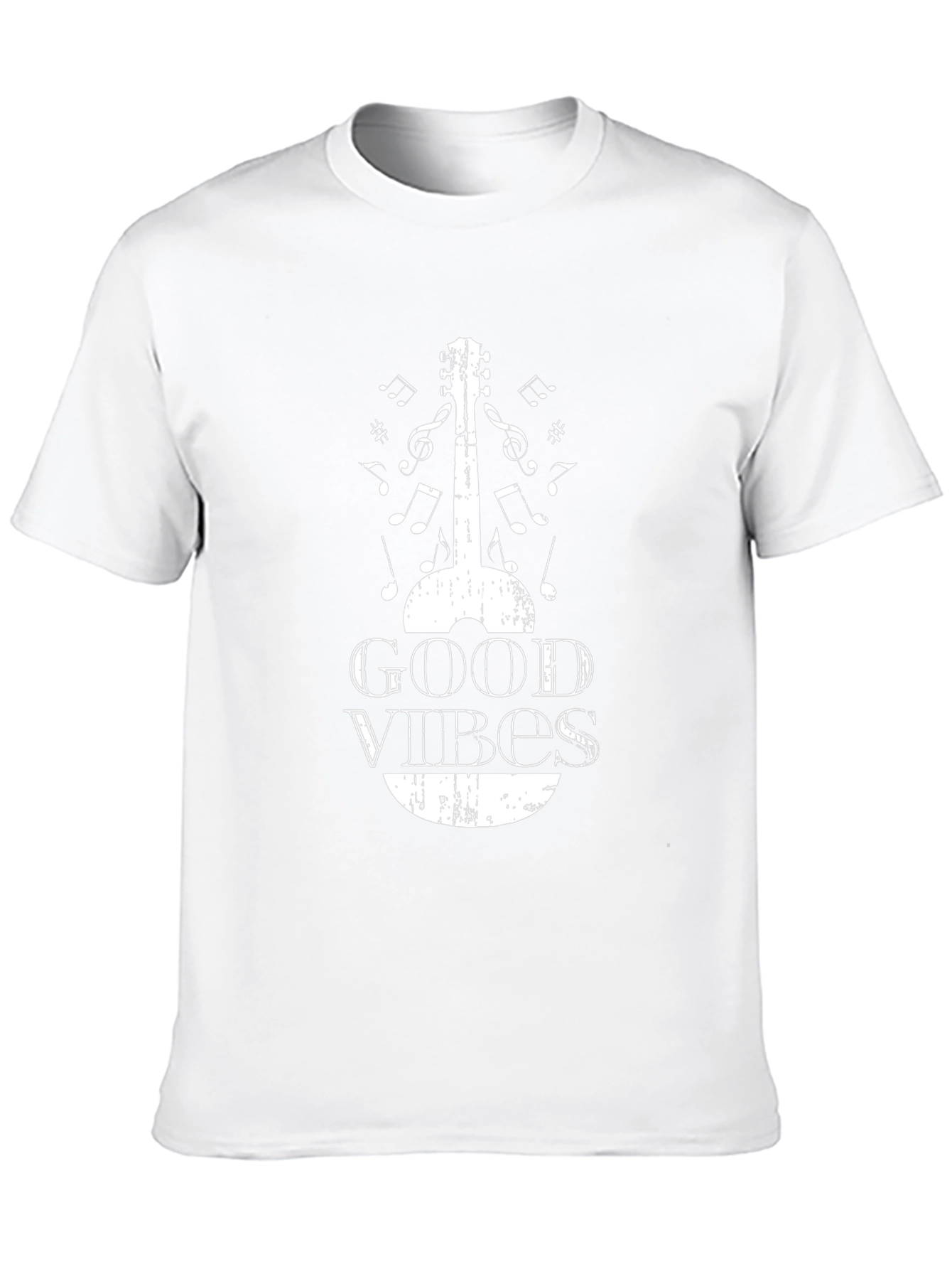 Good Vibes Guitar Graphic T-Shirt - Black
