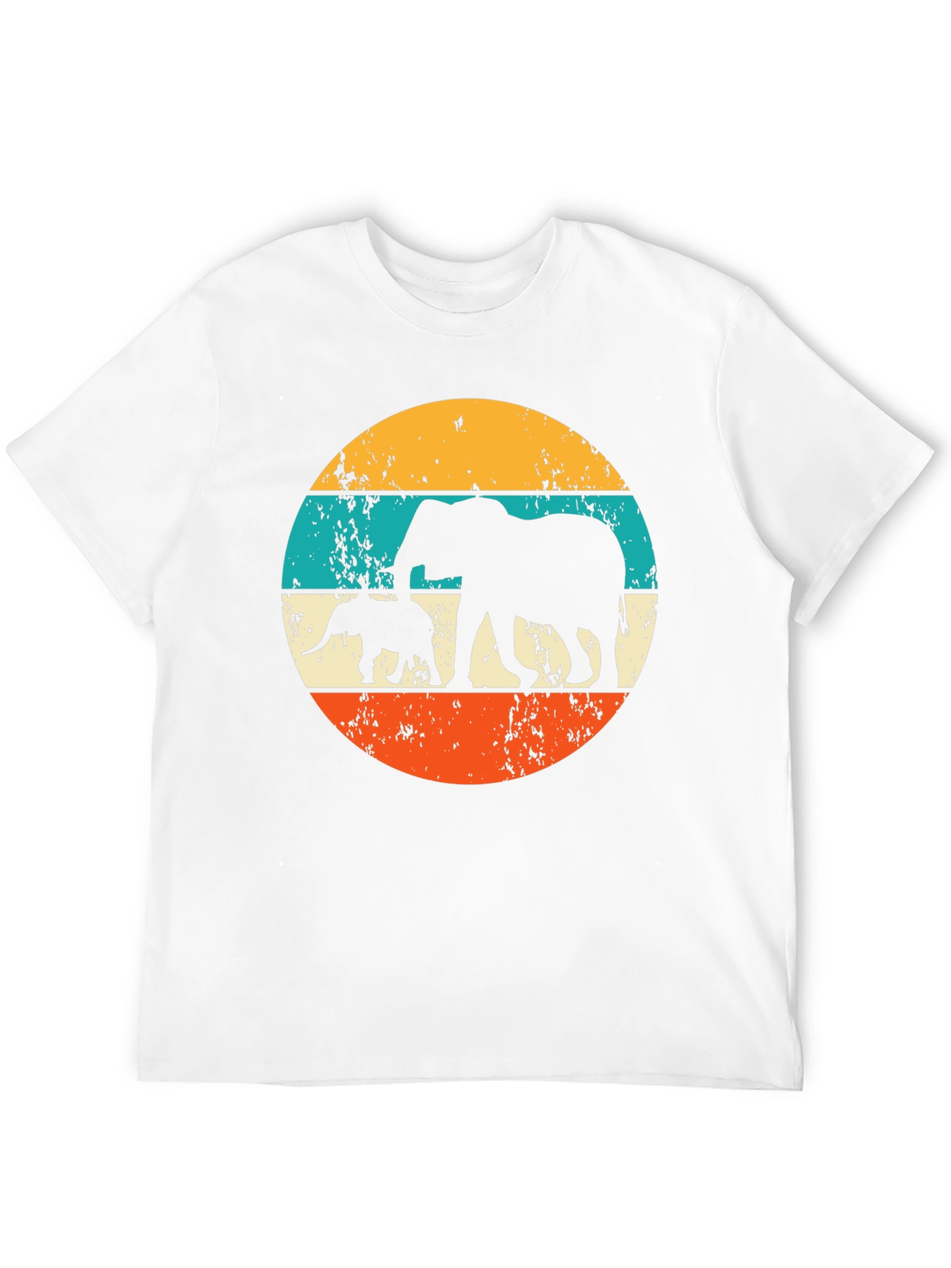 Retro Elephant Silhouette T-Shirt
