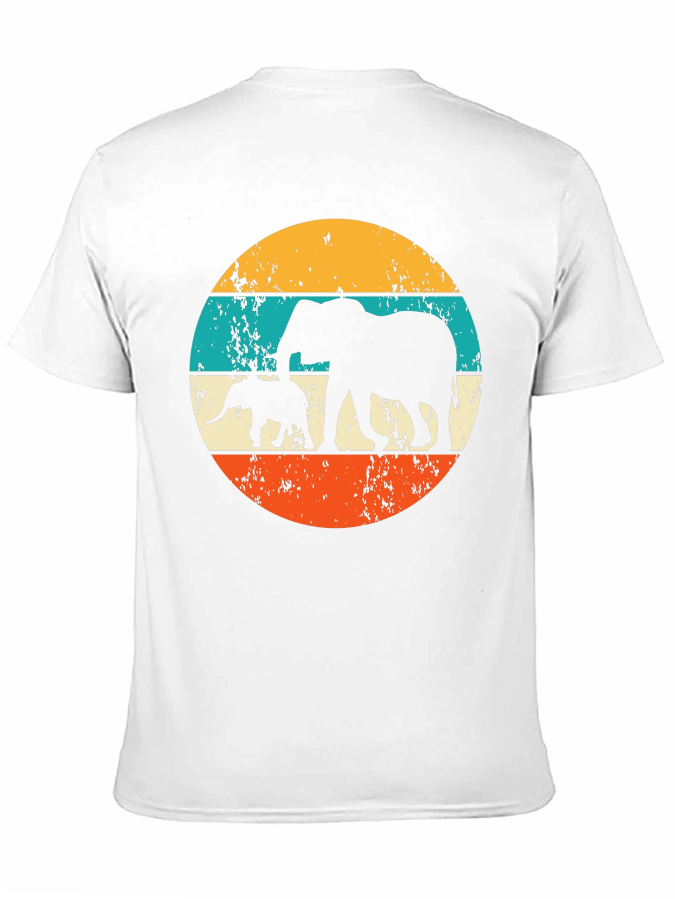 Retro Elephant Silhouette T-Shirt