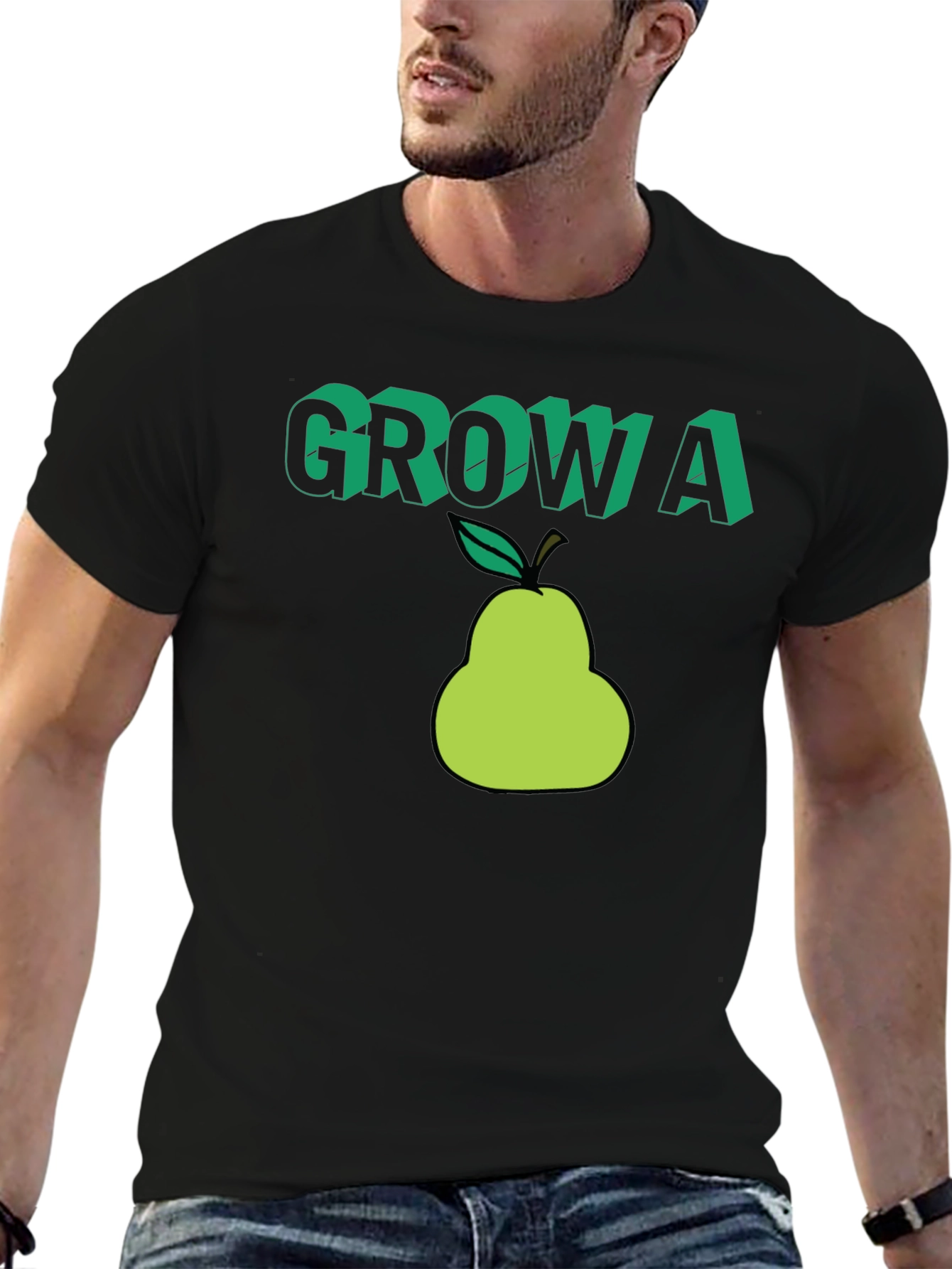 Grow a Pear T-Shirt - Funny Fruit Graphic Tee