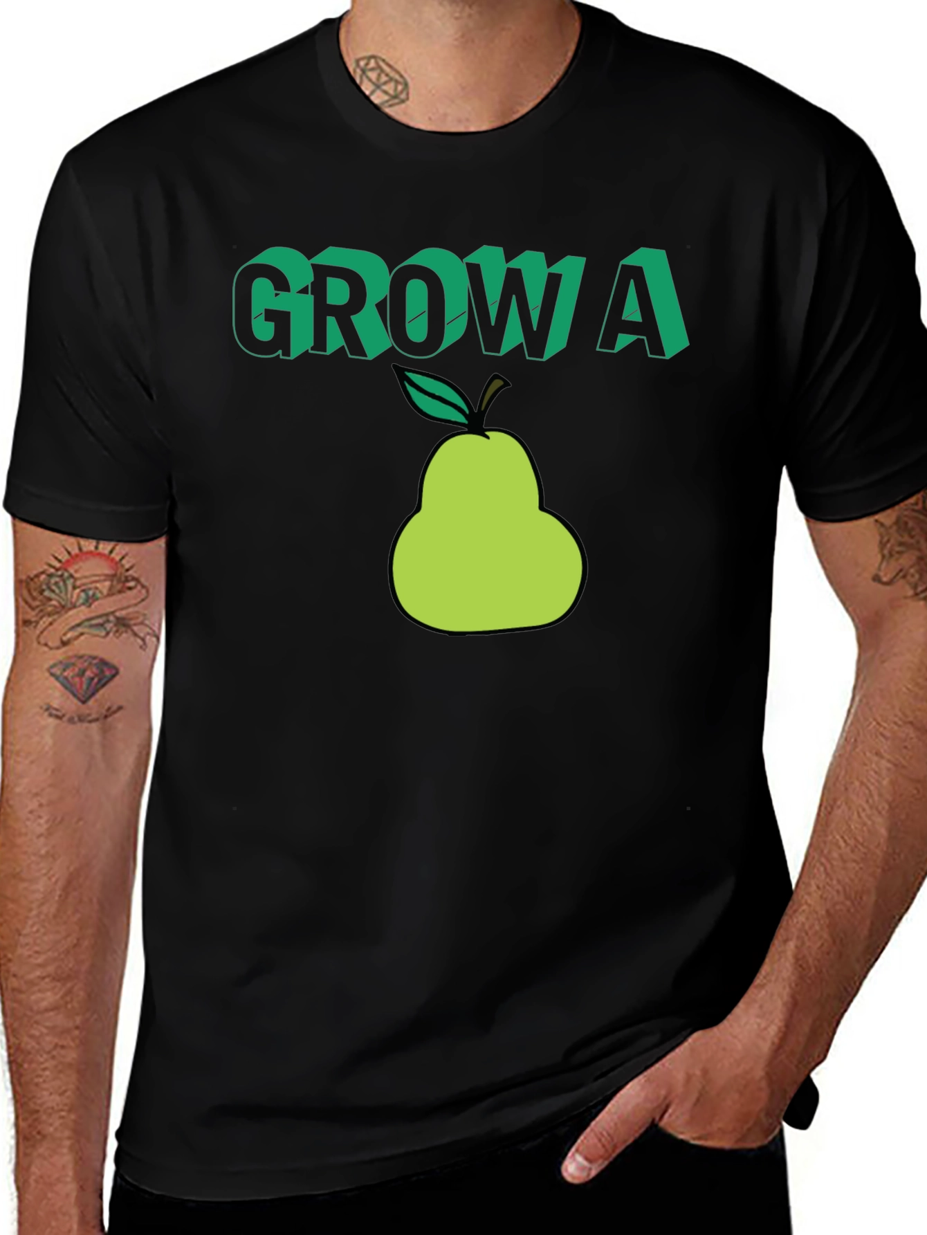 Grow a Pear T-Shirt - Funny Fruit Graphic Tee