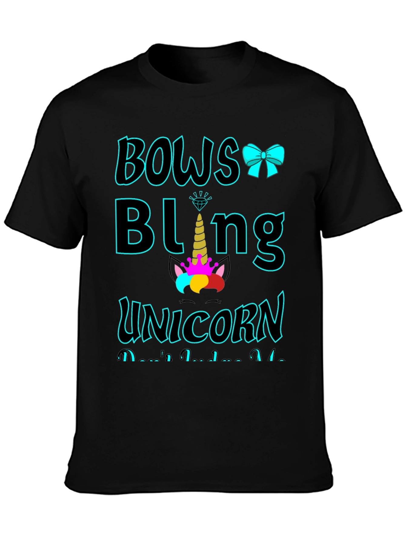 Bows Bling Unicorn Graphic Tee