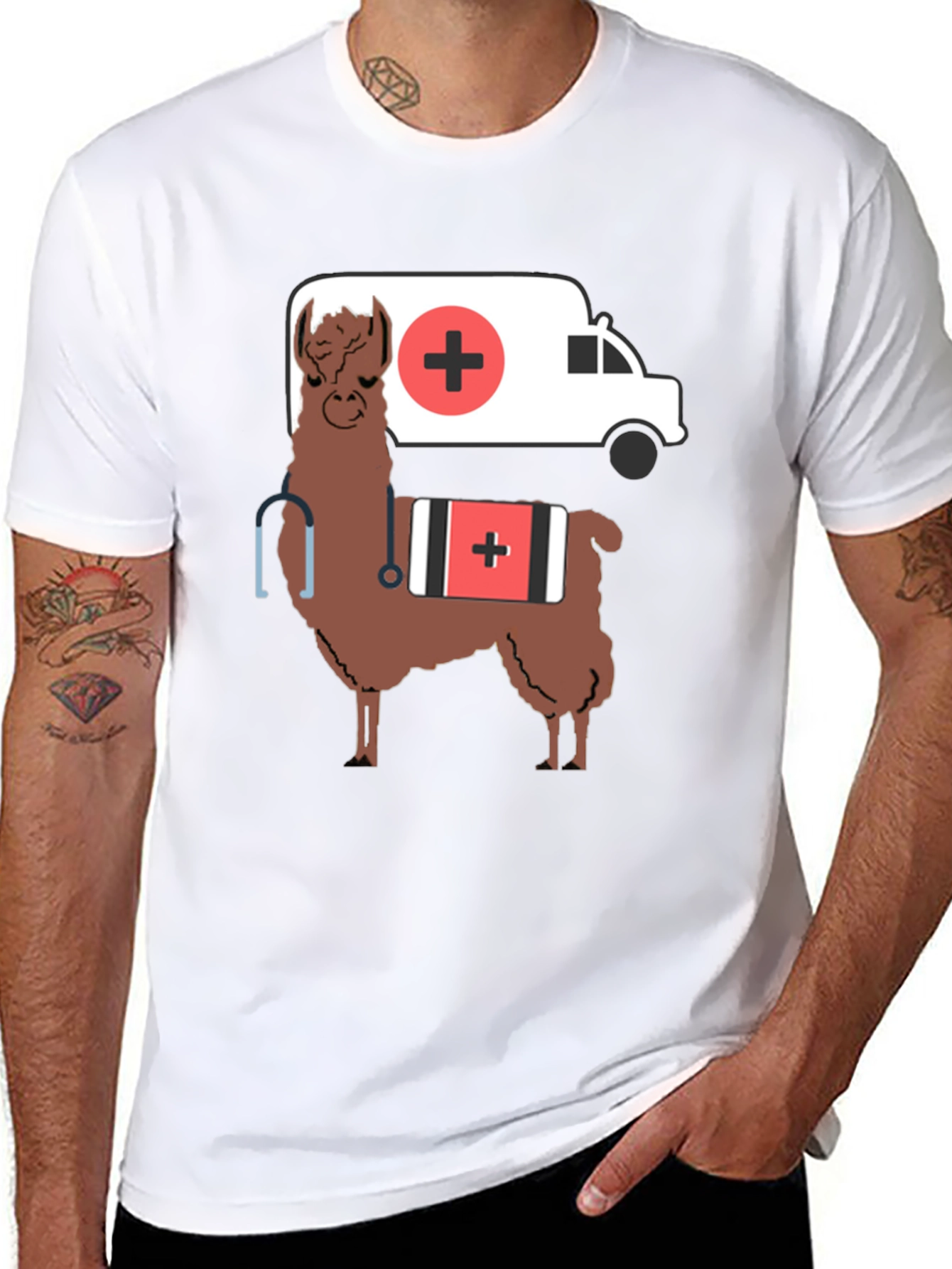 Llama Doctor T-Shirt - Funny Medical Apparel