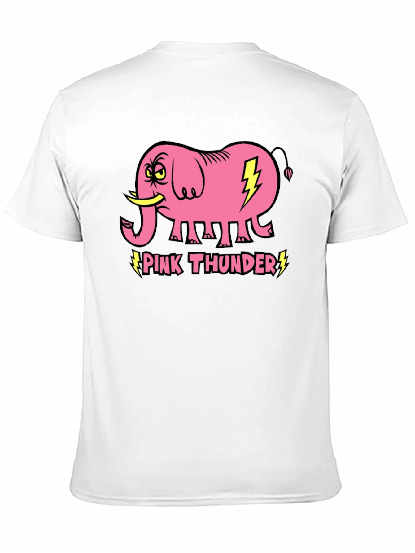 Pink Thunder Elephant Graphic T-Shirt