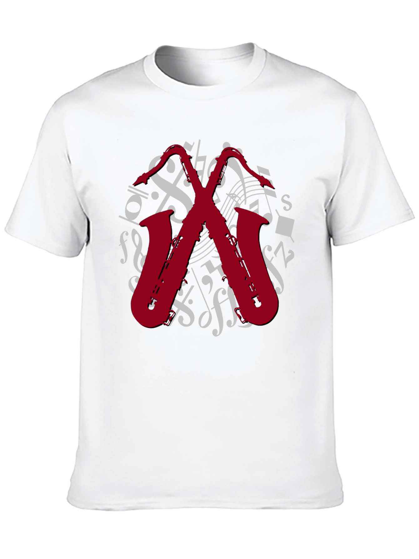 Saxophone Music Notes Graphic T-Shirt