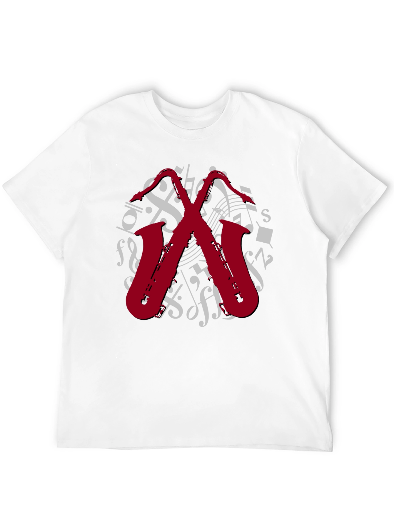 Saxophone Music Notes Graphic T-Shirt