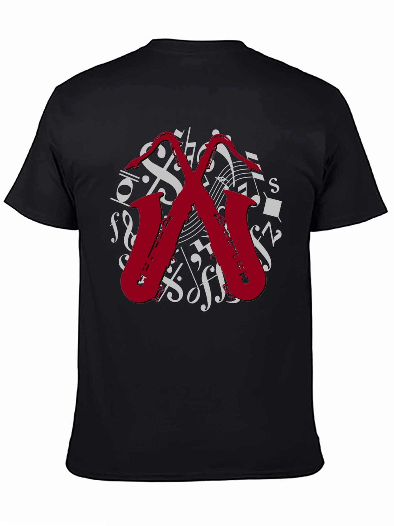 Saxophone Music Notes Graphic T-Shirt