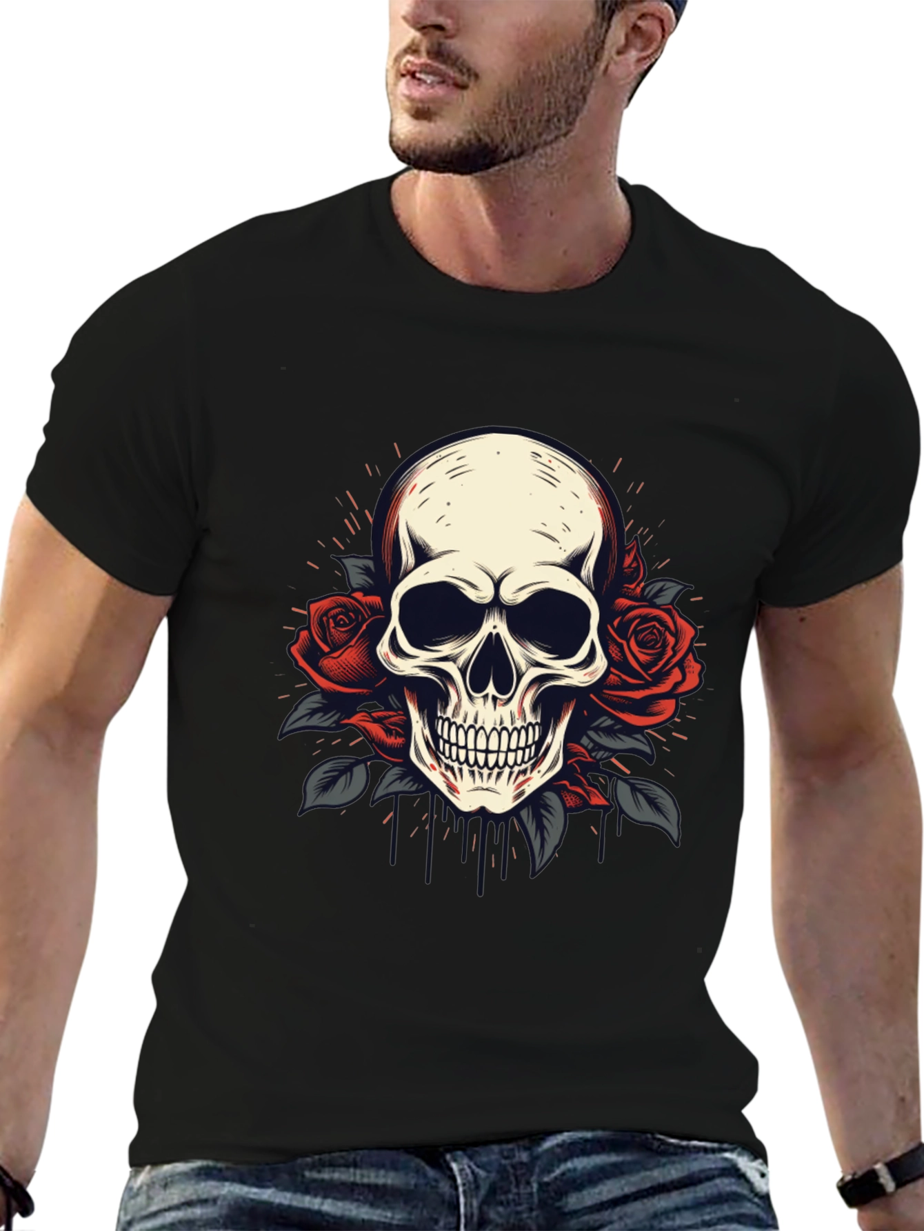 Skull & Roses Graphic Tee