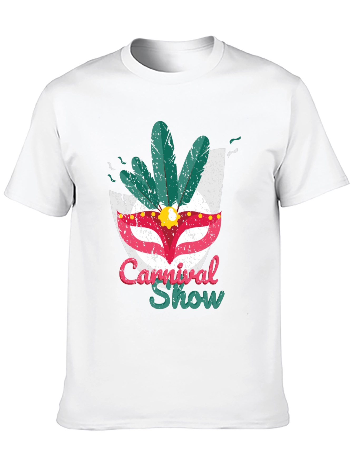 Carnival Show Mask Tee - Mens Graphic T-Shirt