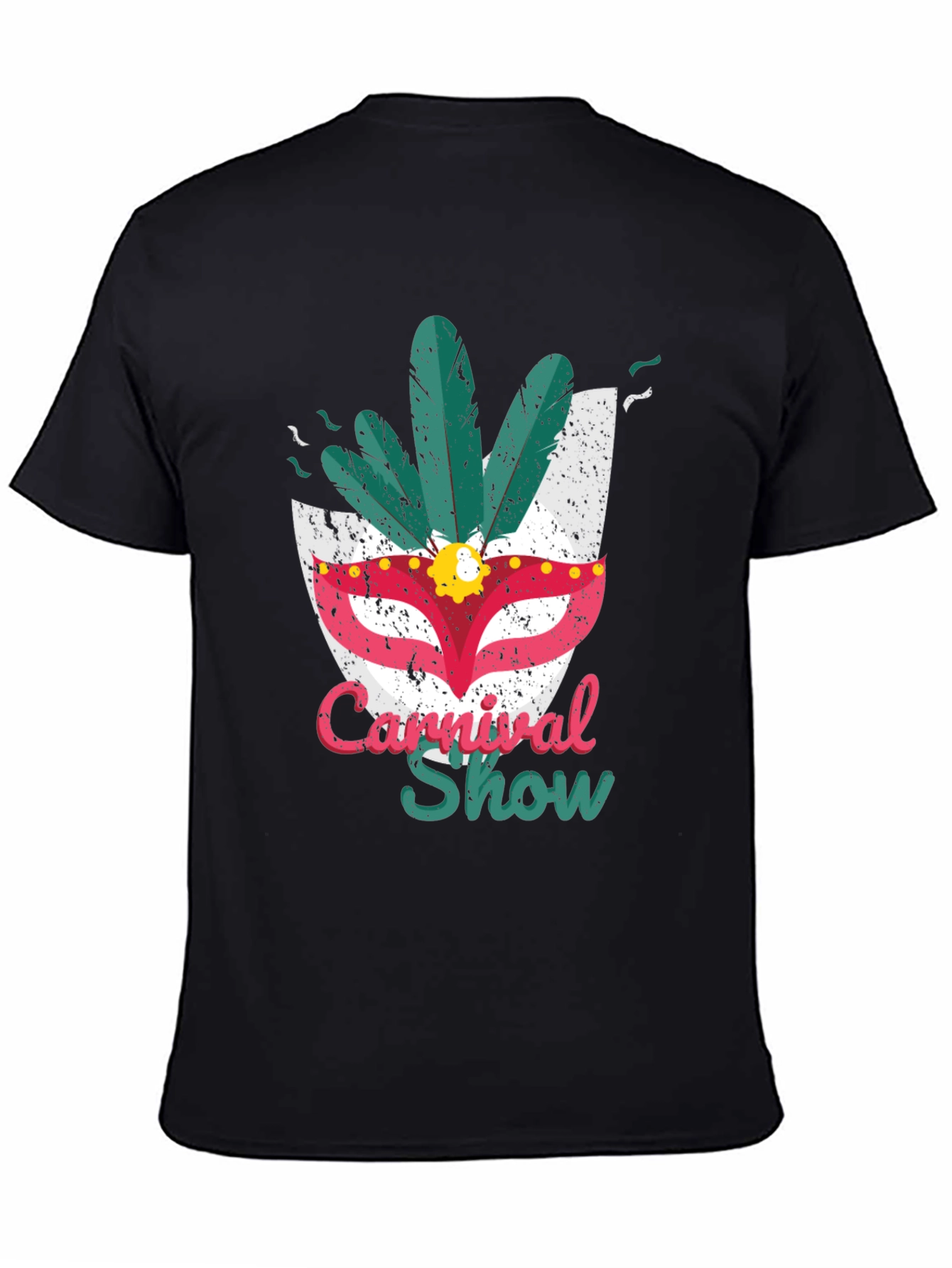Carnival Show Mask Tee - Mens Graphic T-Shirt