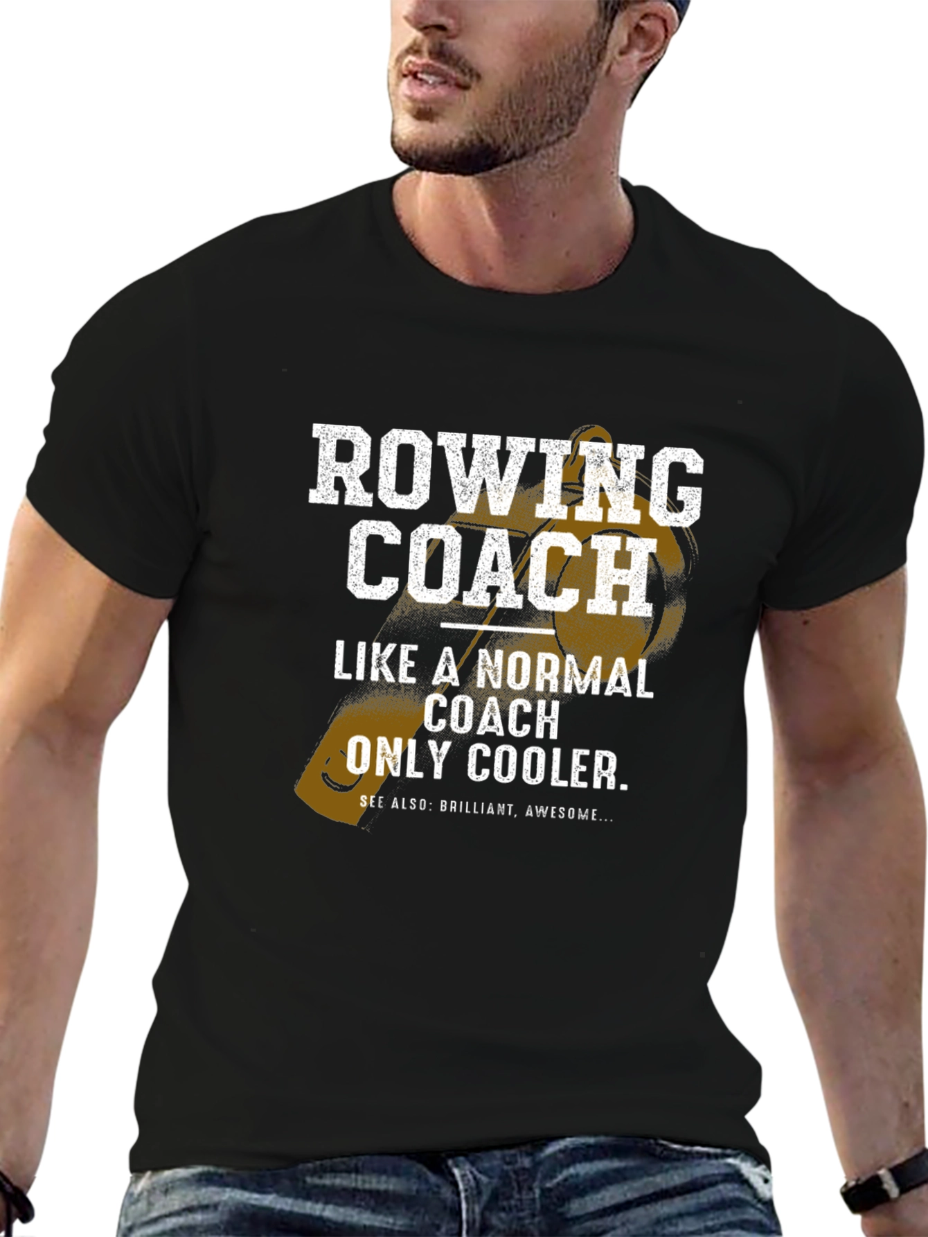 Rowing Coach Graphic Tee - Cool Coach Gift