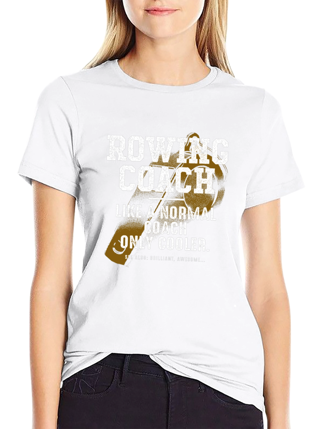 Rowing Coach Graphic Tee - Cool Coach Gift