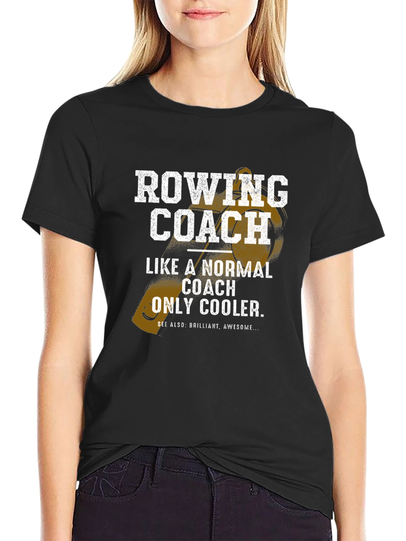 Rowing Coach Graphic Tee - Cool Coach Gift
