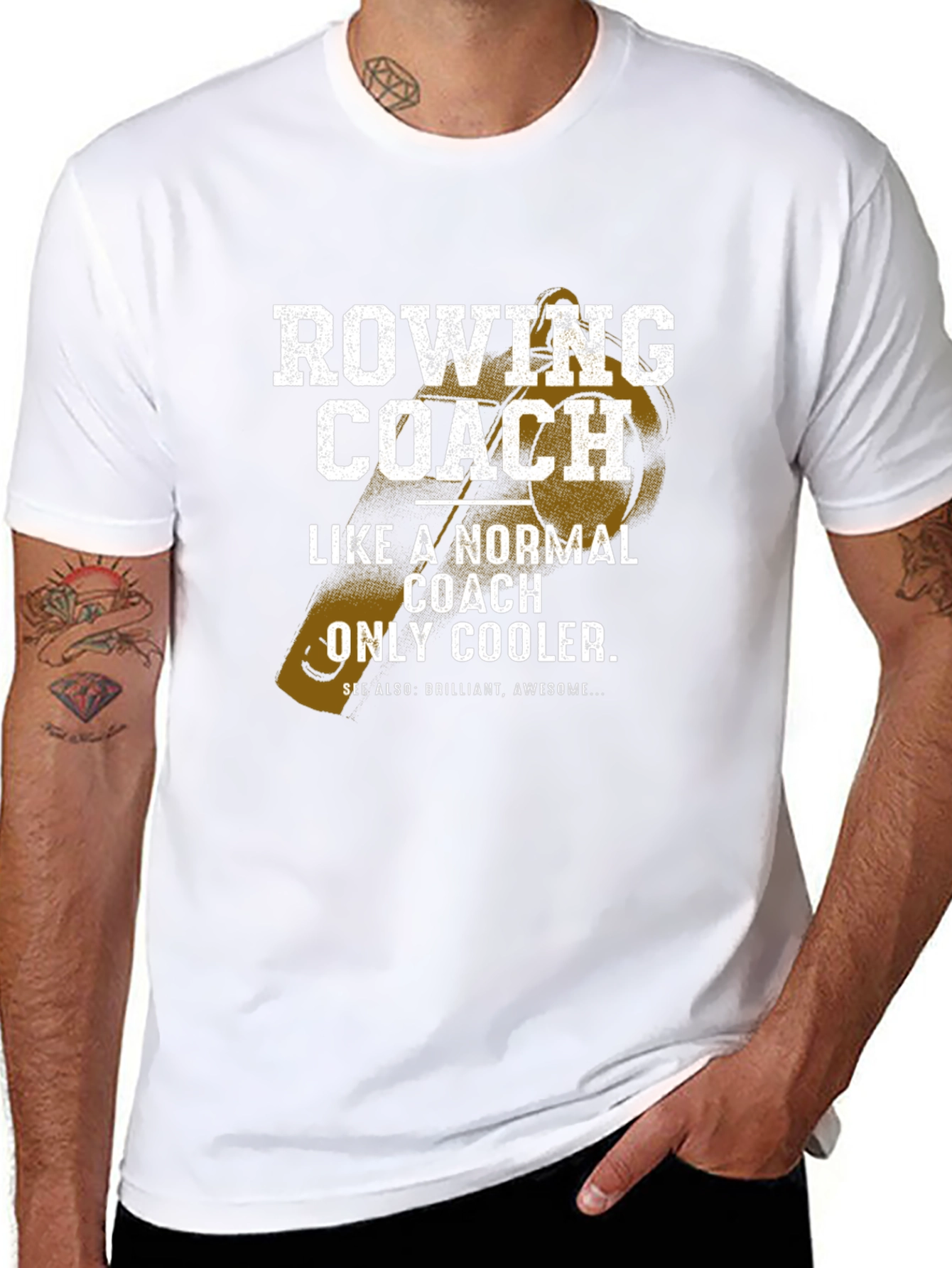 Rowing Coach Graphic Tee - Cool Coach Gift
