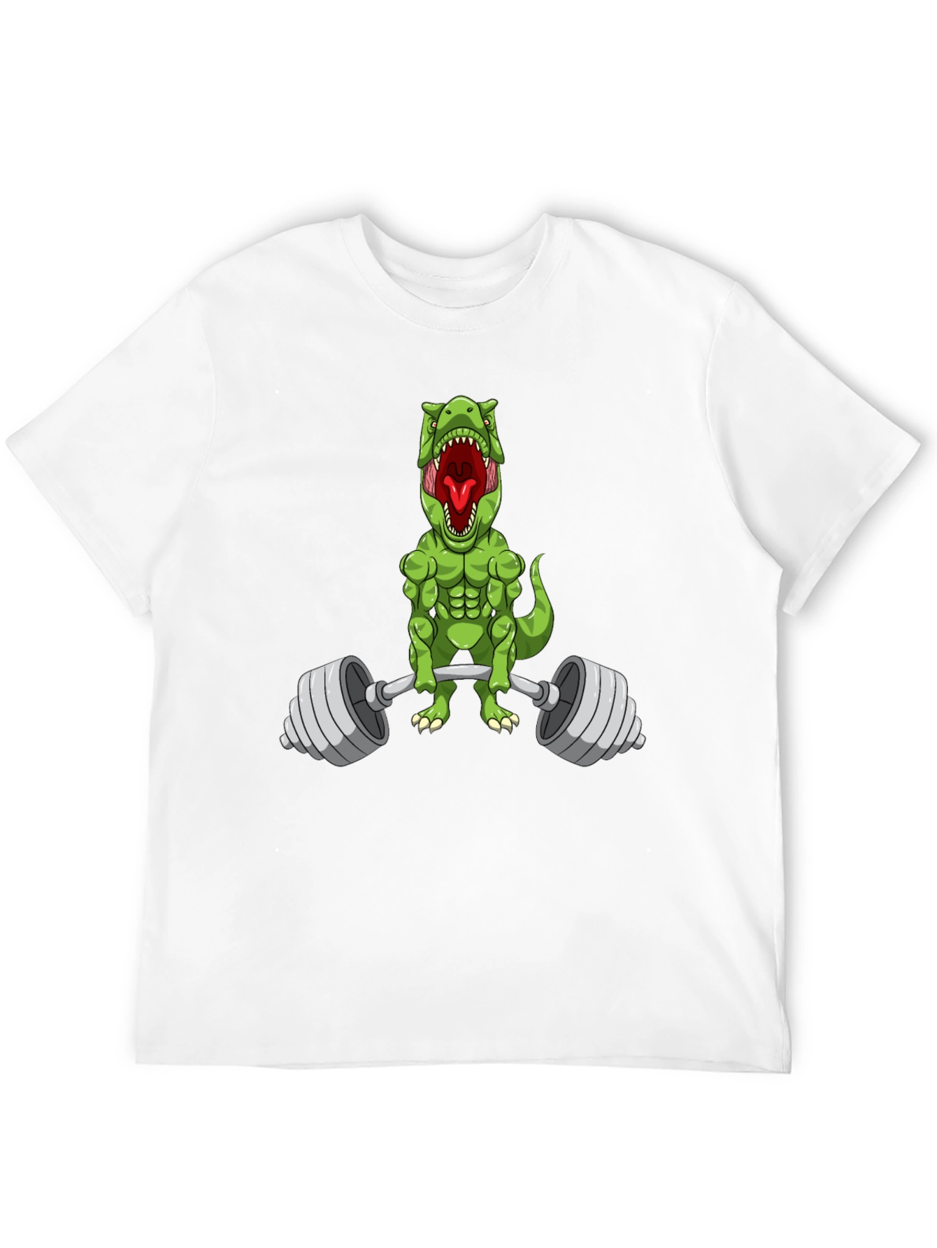 Dino Lift T-Shirt: Black Funny Gym Tee