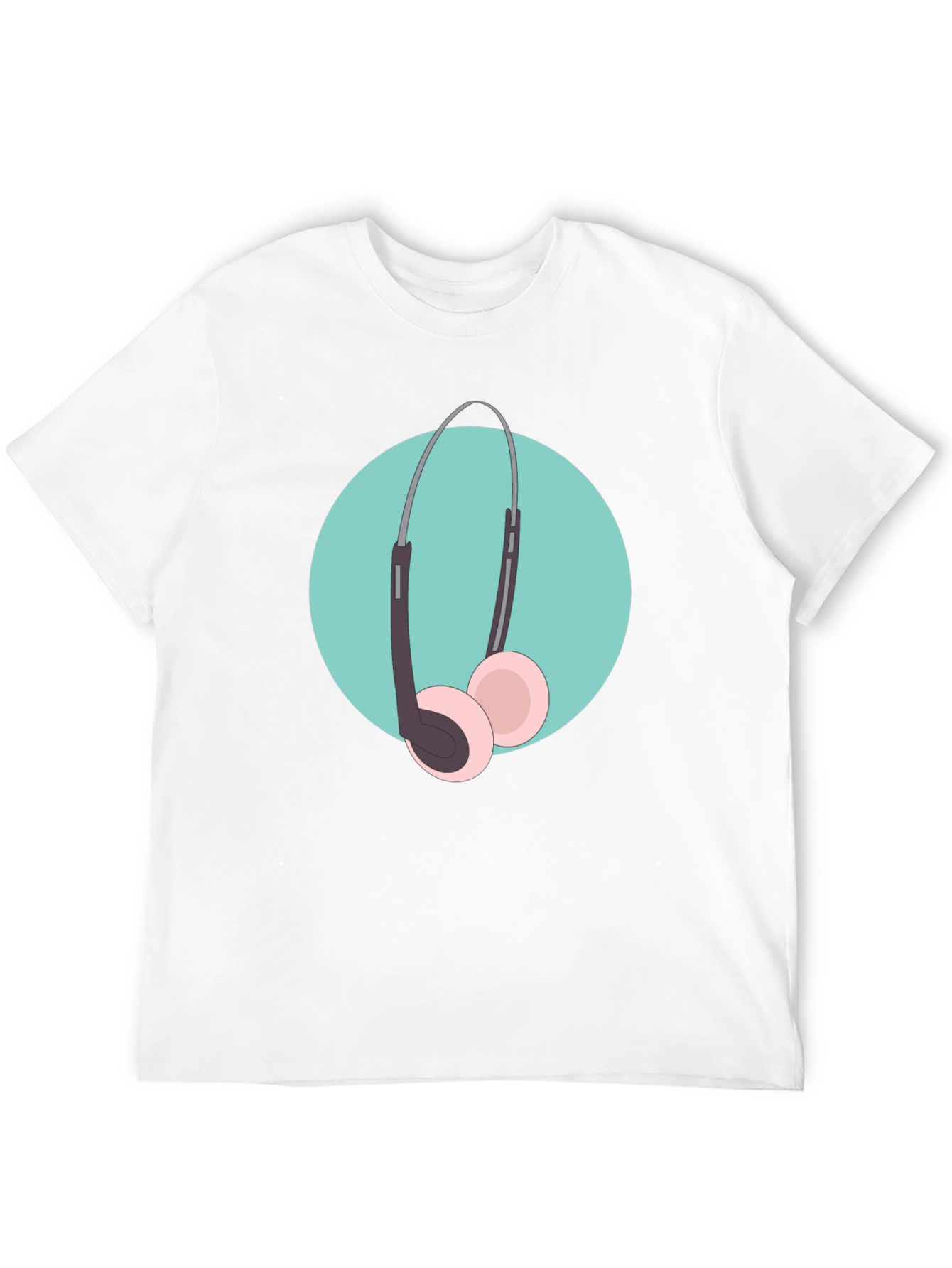 Cool Headphone Graphic T-Shirt - Black