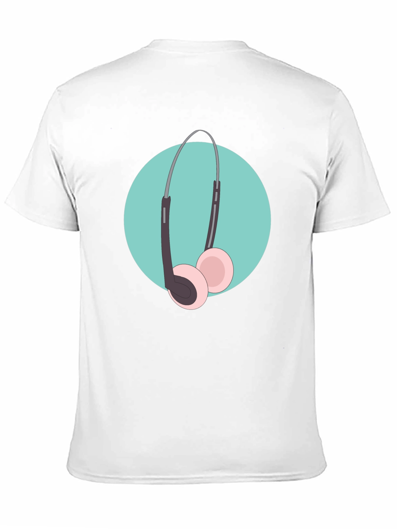 Cool Headphone Graphic T-Shirt - Black