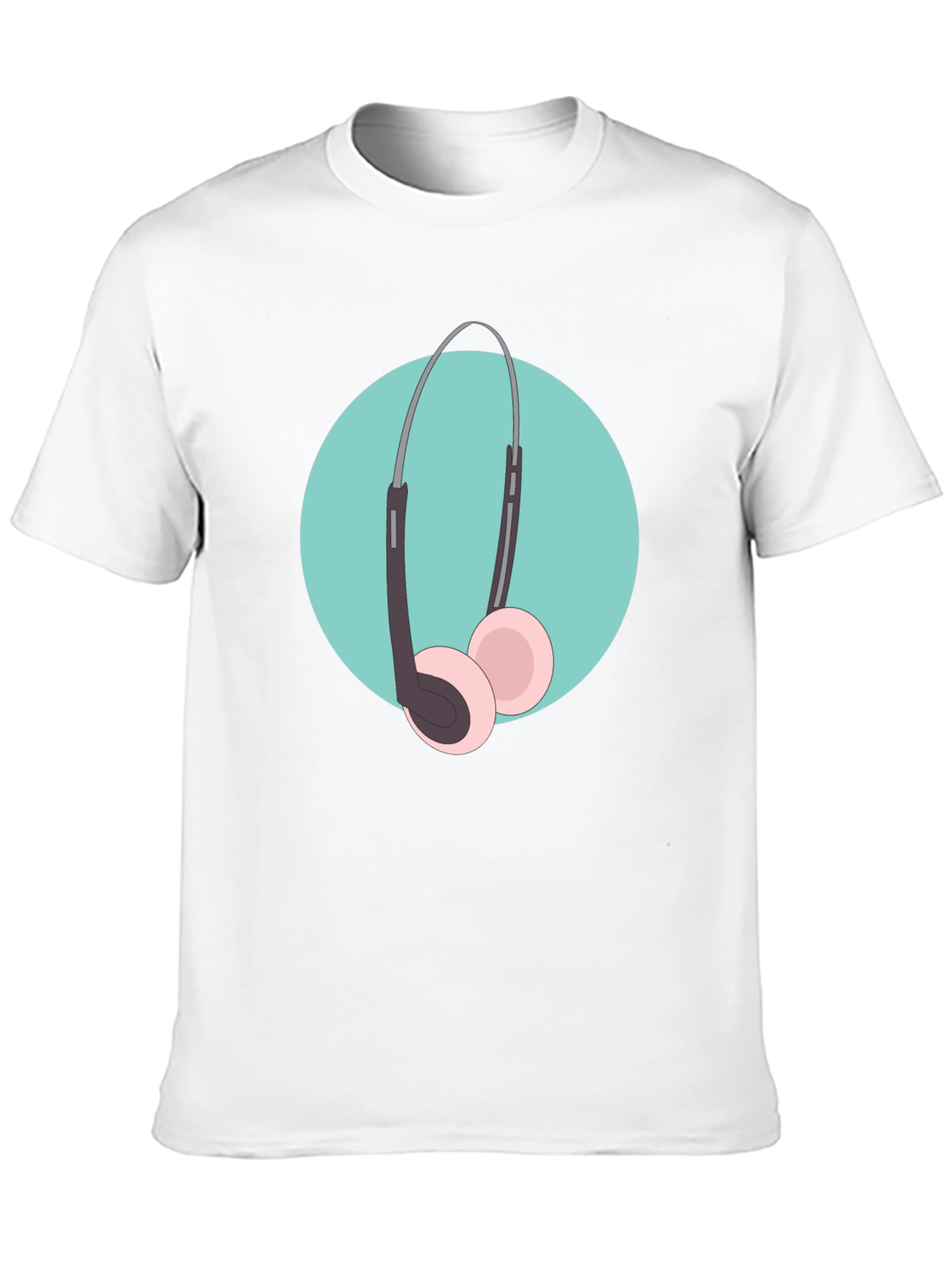 Cool Headphone Graphic T-Shirt - Black