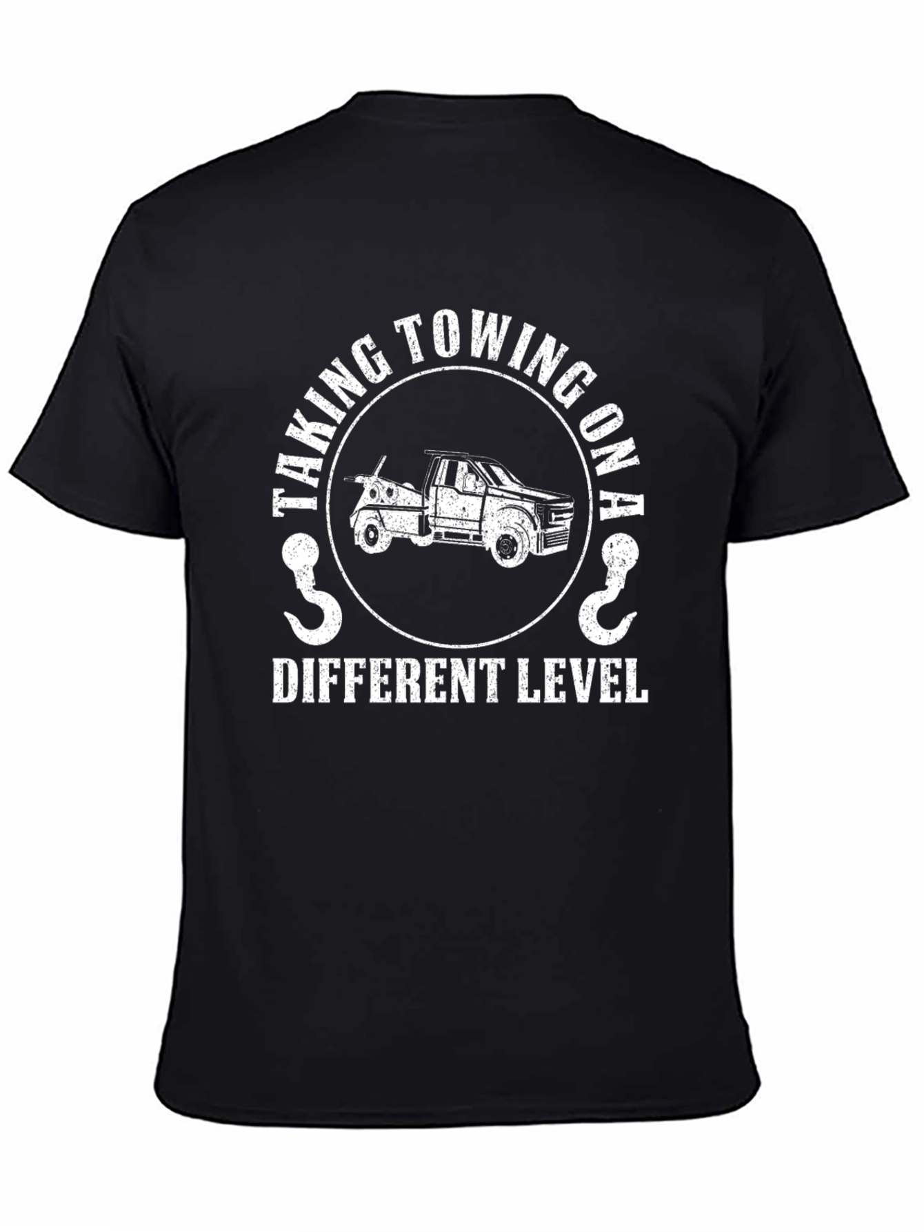 Towing On A Different Level Black T-Shirt