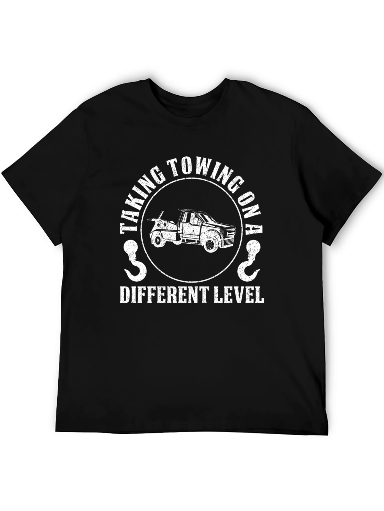 Towing On A Different Level Black T-Shirt