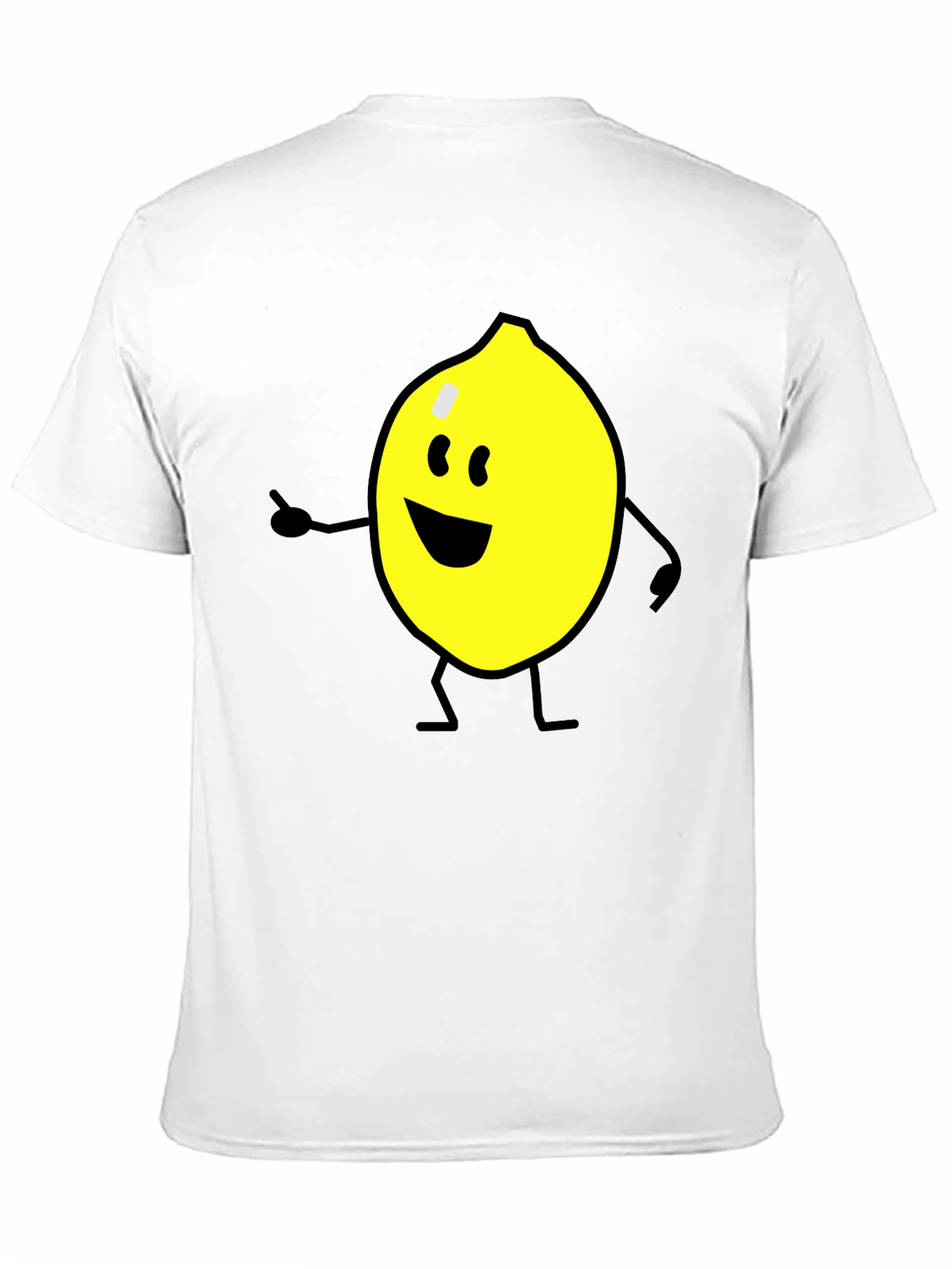Cheerful Lemon Graphic Tee - Black Cotton Shirt