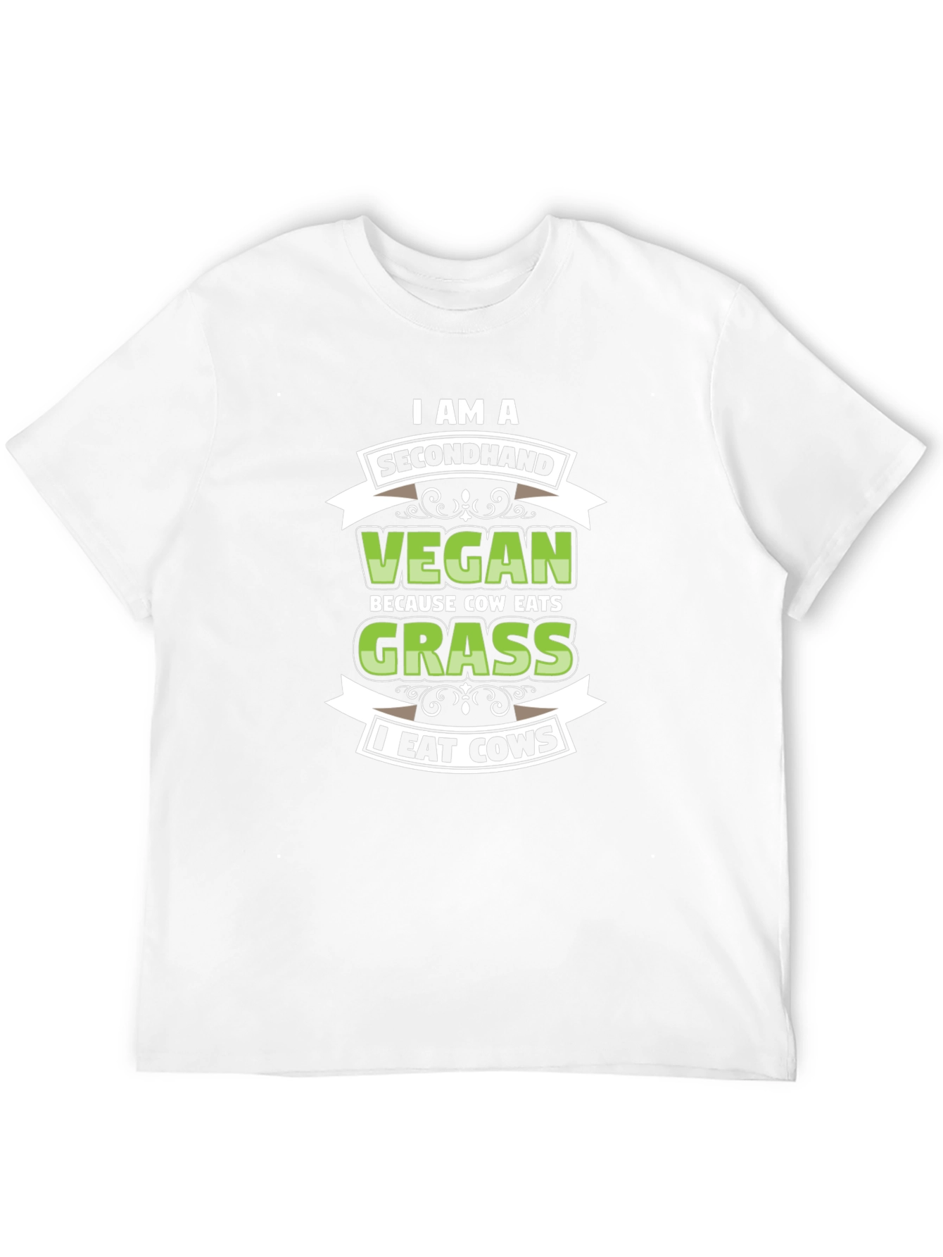 Secondhand Vegan - Cow Eats Grass T-Shirt