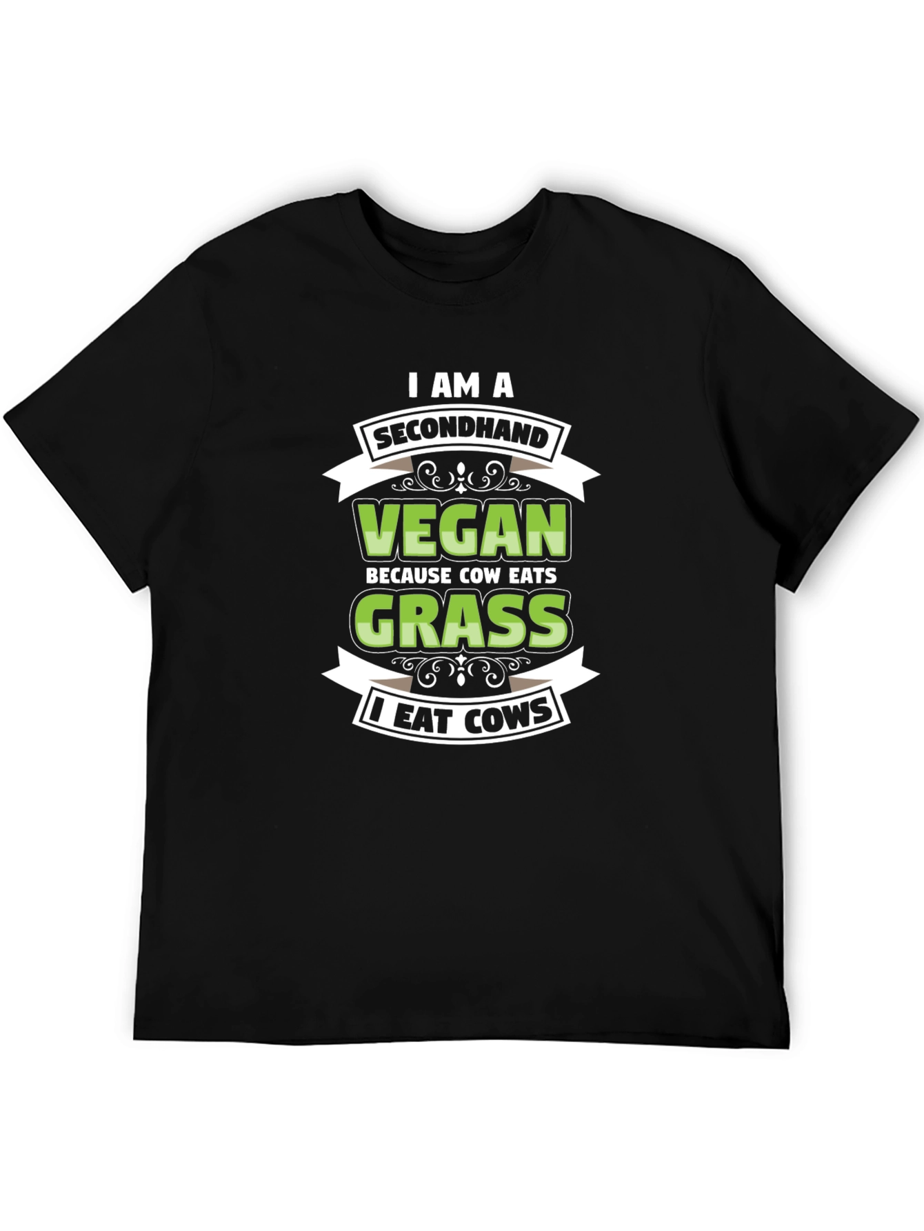 Secondhand Vegan - Cow Eats Grass T-Shirt