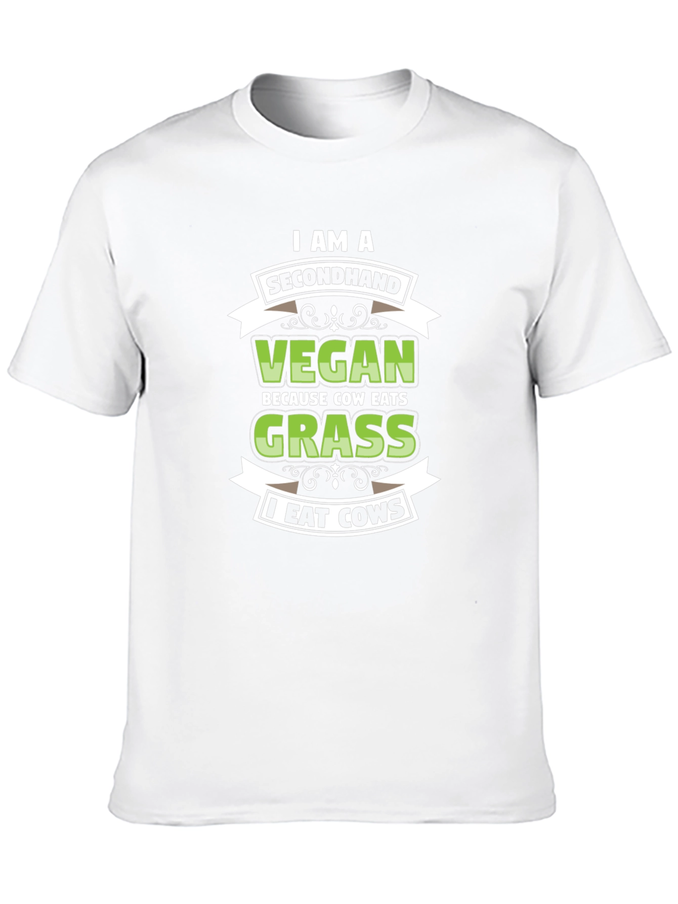 Secondhand Vegan - Cow Eats Grass T-Shirt