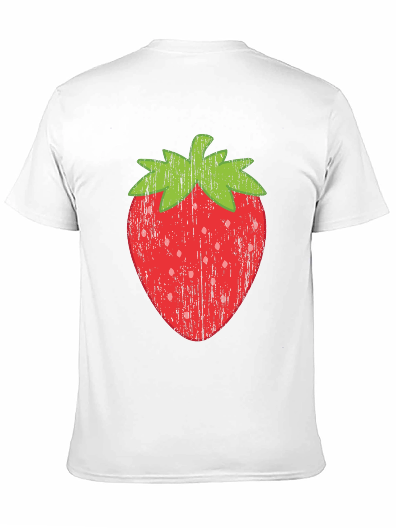 Strawberry Graphic Print Black T-Shirt