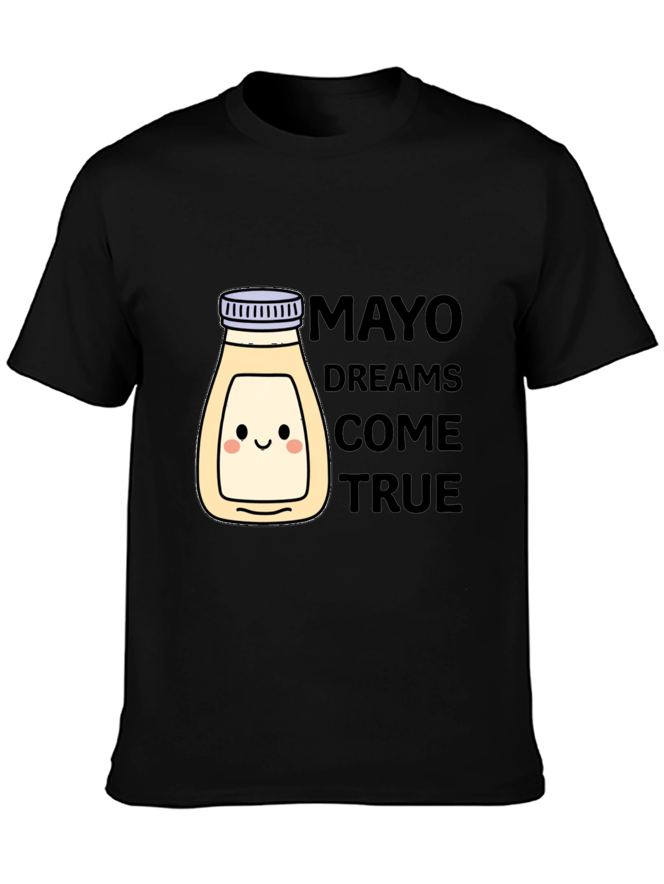 Mayonnaise Dreams T-Shirt - Black Crew Neck Graphic Tee