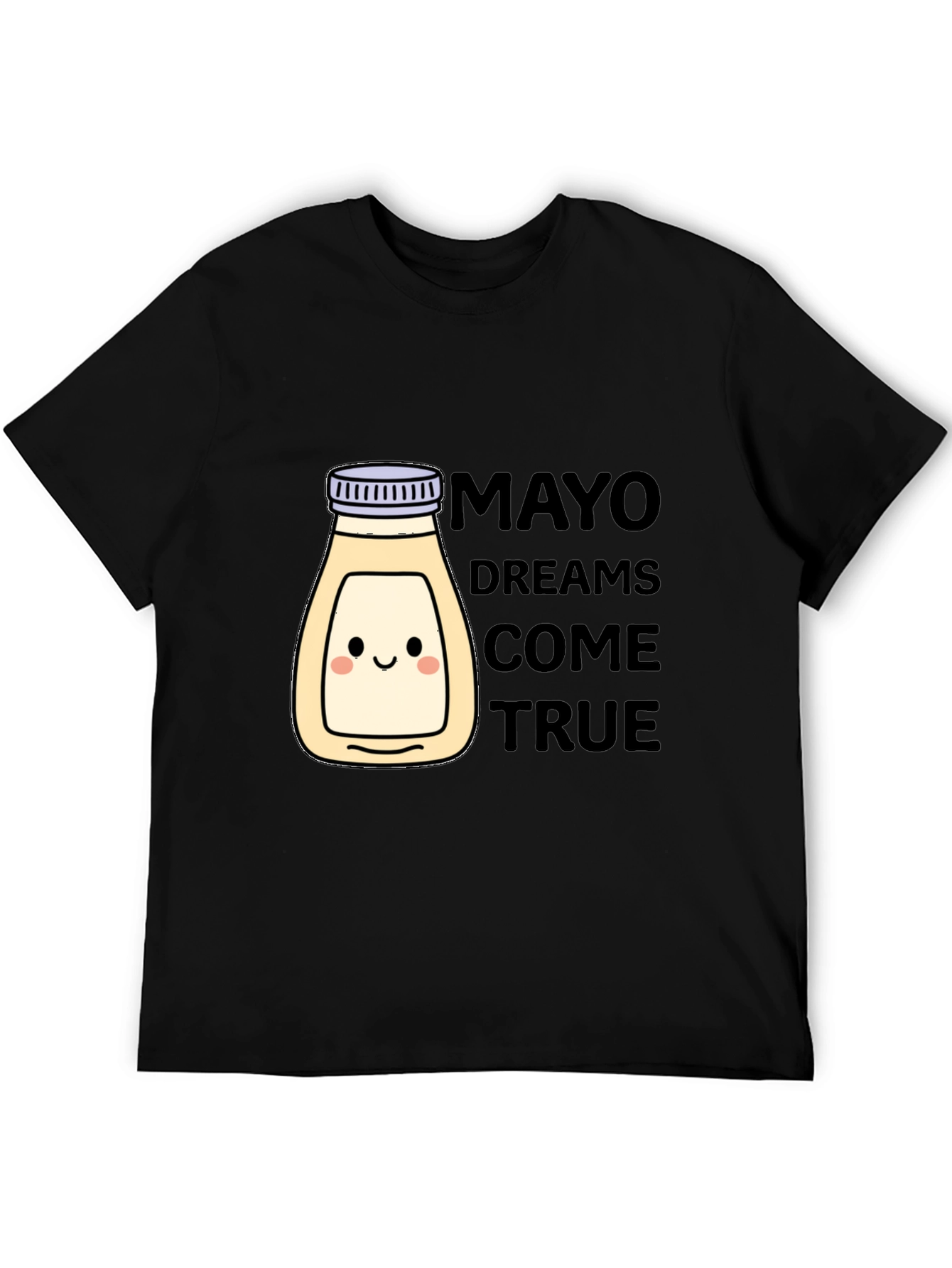 Mayonnaise Dreams T-Shirt - Black Crew Neck Graphic Tee