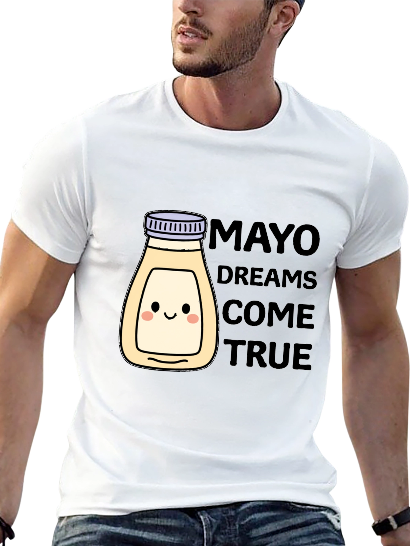 Mayonnaise Dreams T-Shirt - Black Crew Neck Graphic Tee