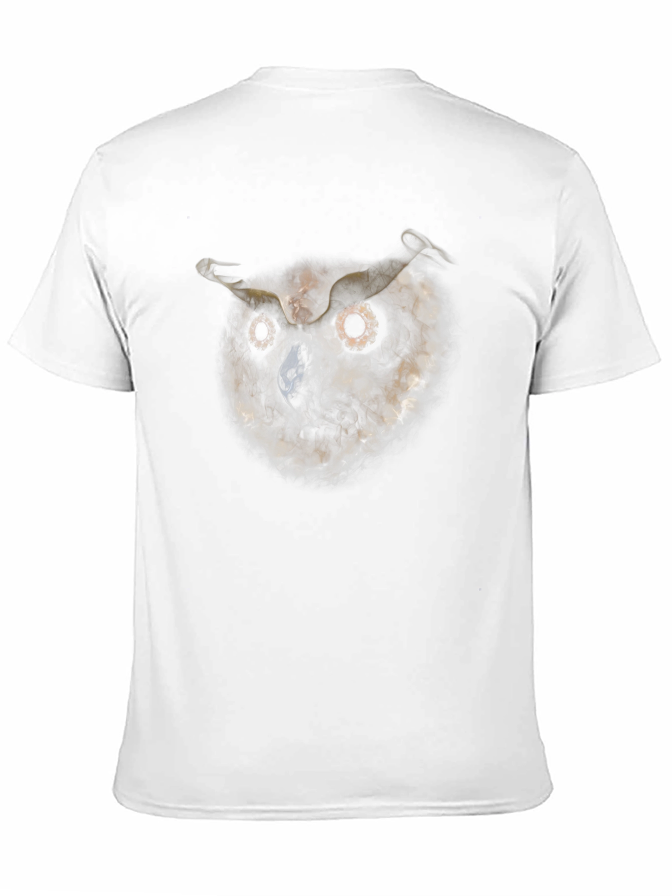 Owl Smoke Art Black T-Shirt