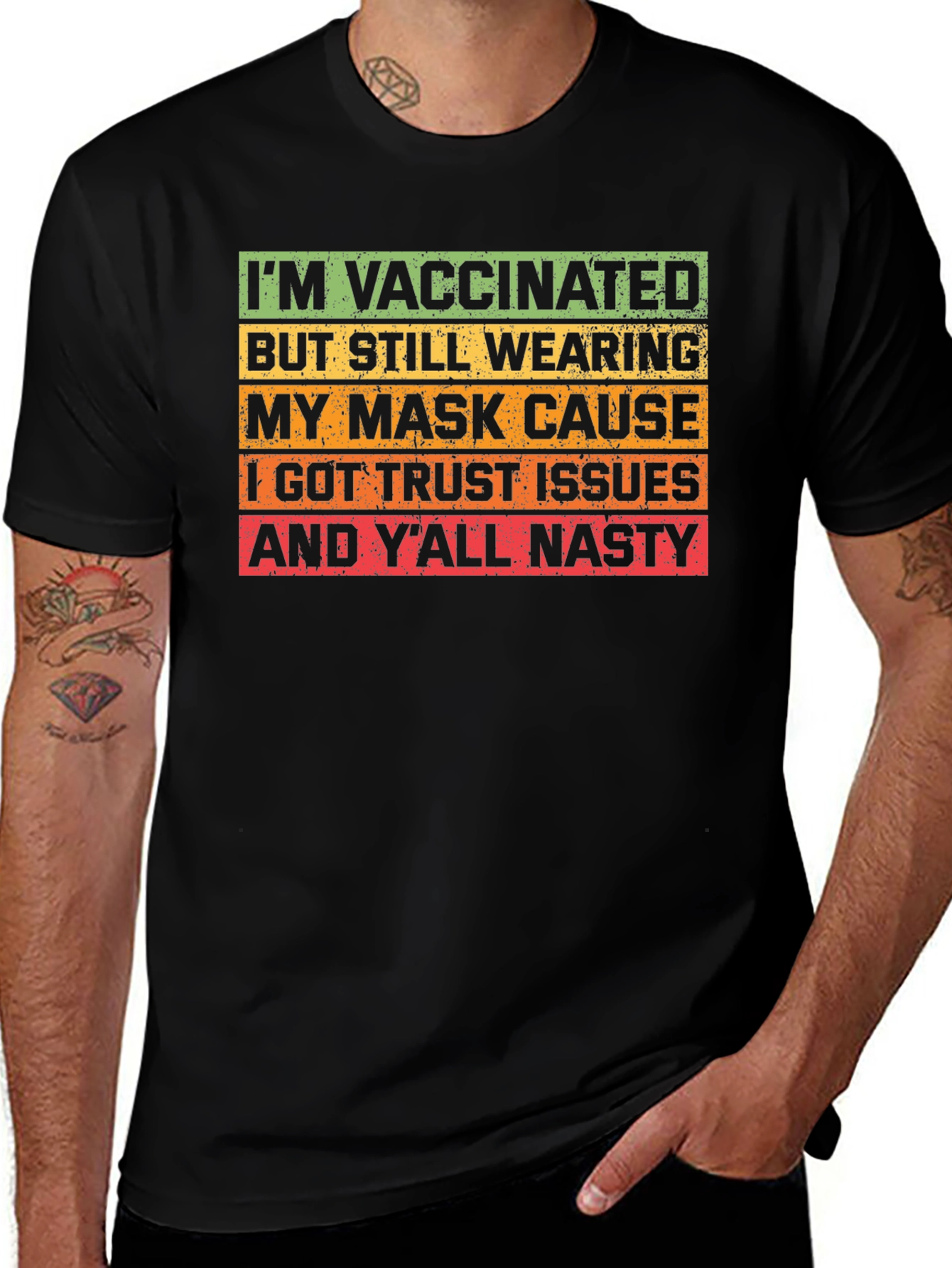 Vaccinated Mask Humor T-Shirt