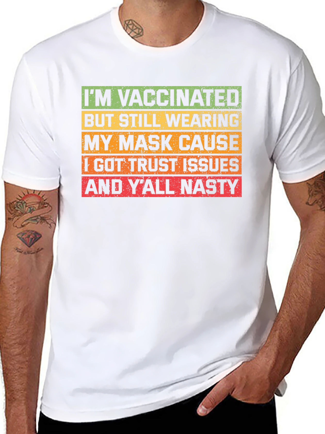Vaccinated Mask Humor T-Shirt