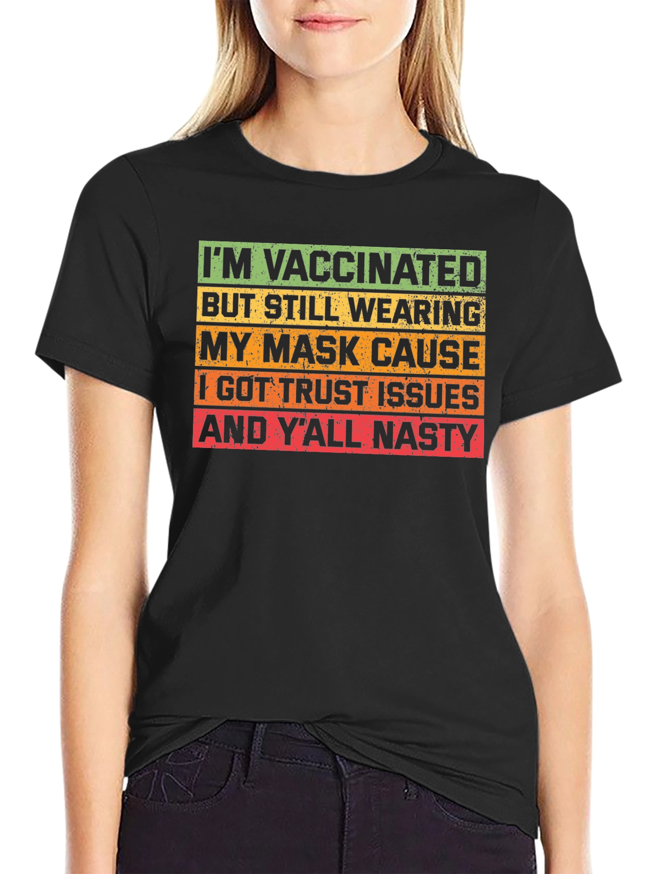 Vaccinated Mask Humor T-Shirt