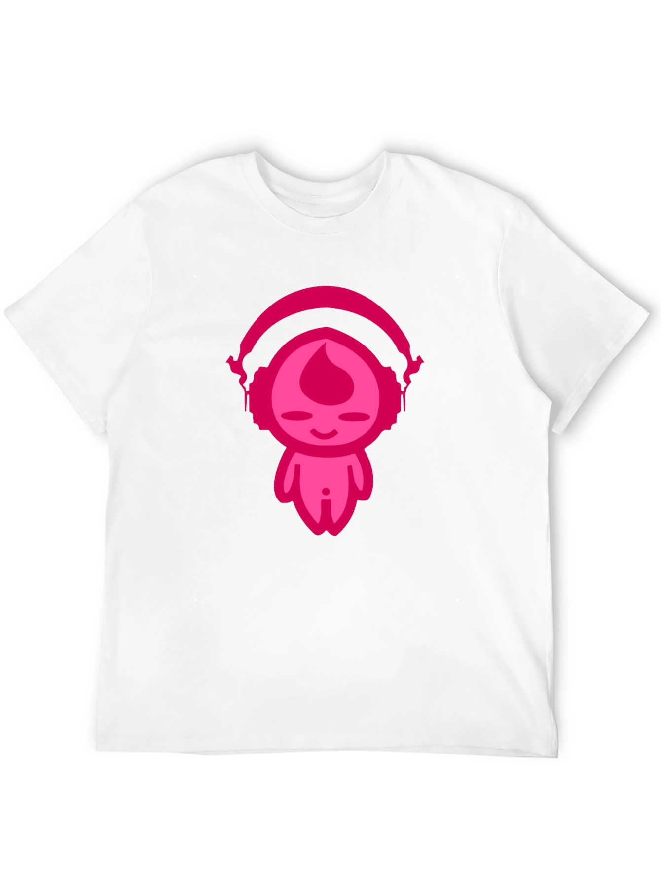 Pink DJ Character Black T-Shirt