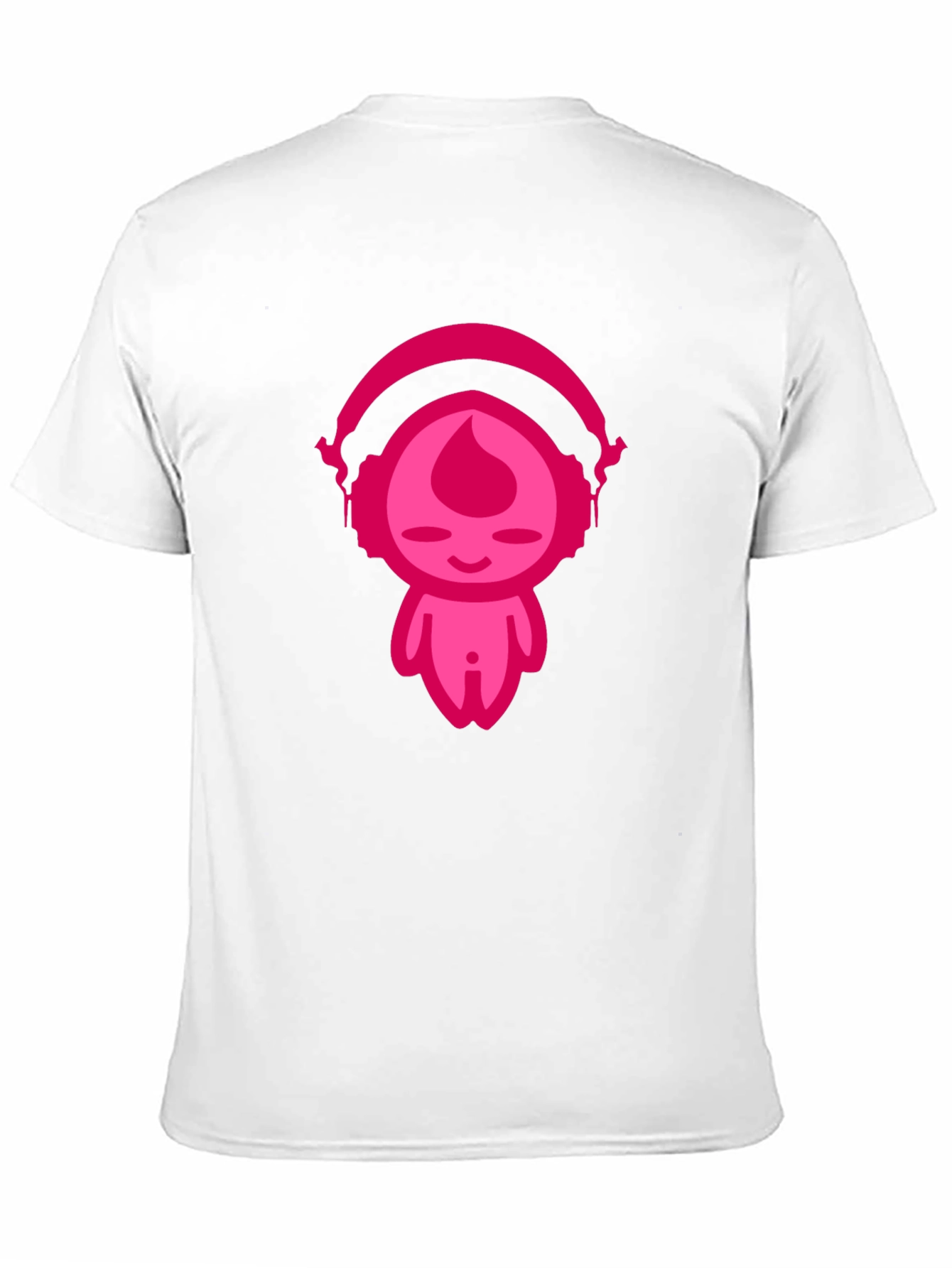 Pink DJ Character Black T-Shirt