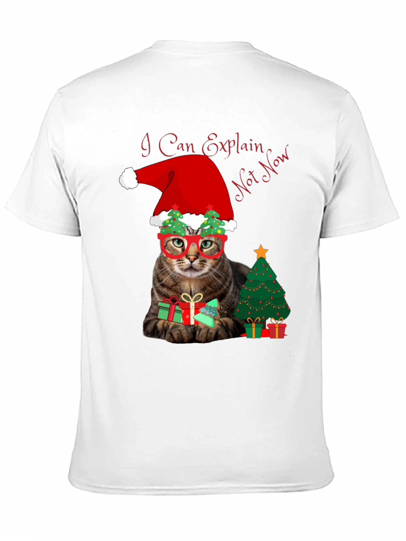 I Can Explain - Not Now Christmas Cat T-Shirt