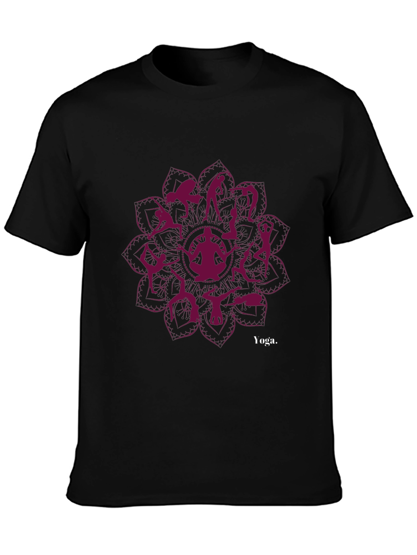 Yoga Silhouette Mandala T-Shirt