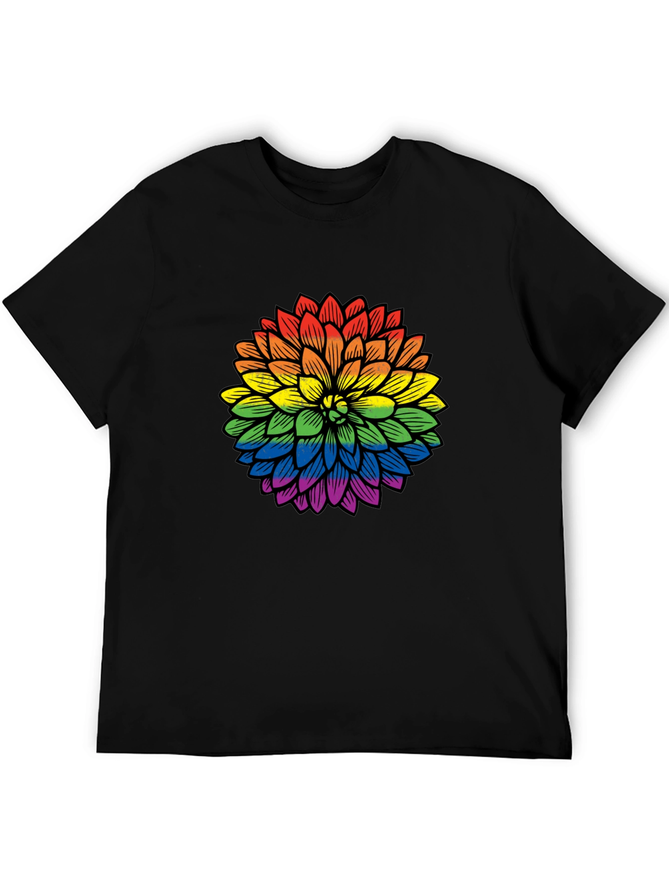 Rainbow Flower Graphic T-Shirt - Pride Apparel