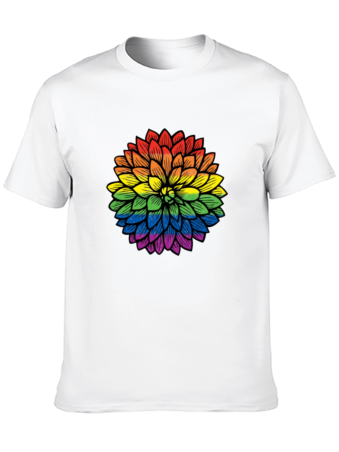 Rainbow Flower Graphic T-Shirt - Pride Apparel